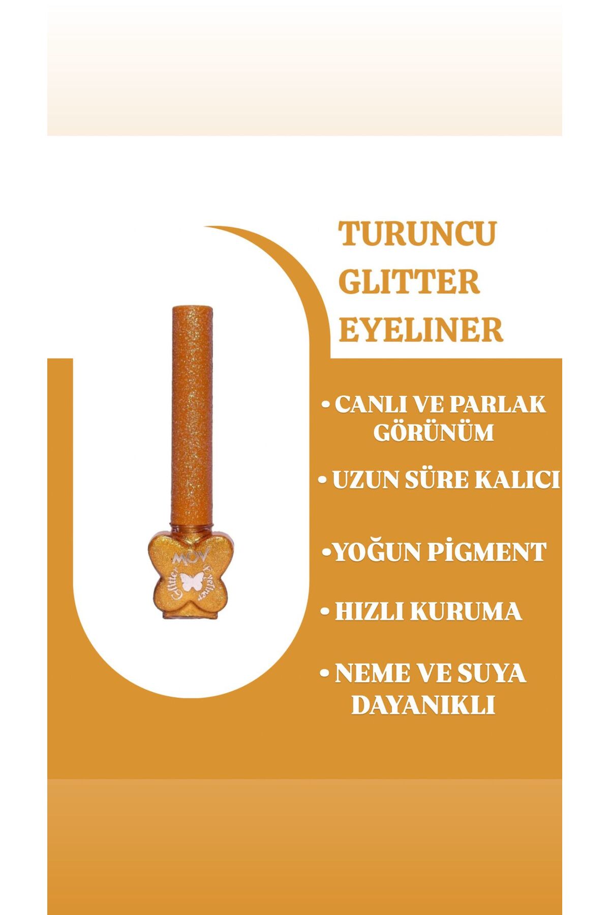 MOV Glitter Eyeliner DORE– Işıltılı ve Uzun Süre Kalıcı Göz Makyajı