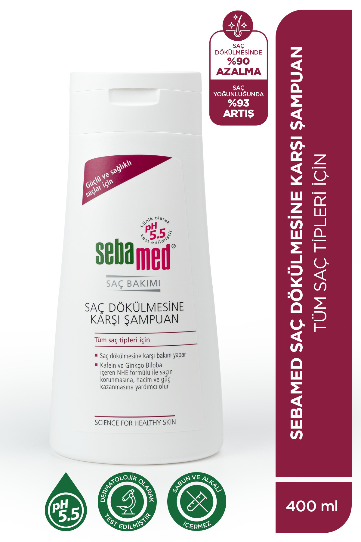 Sebamed Saç Dökülmesine Karşı Güçlendirici Etkili Kafein ve Ginkgo Biloba İçerikli Şampuan 400 ml