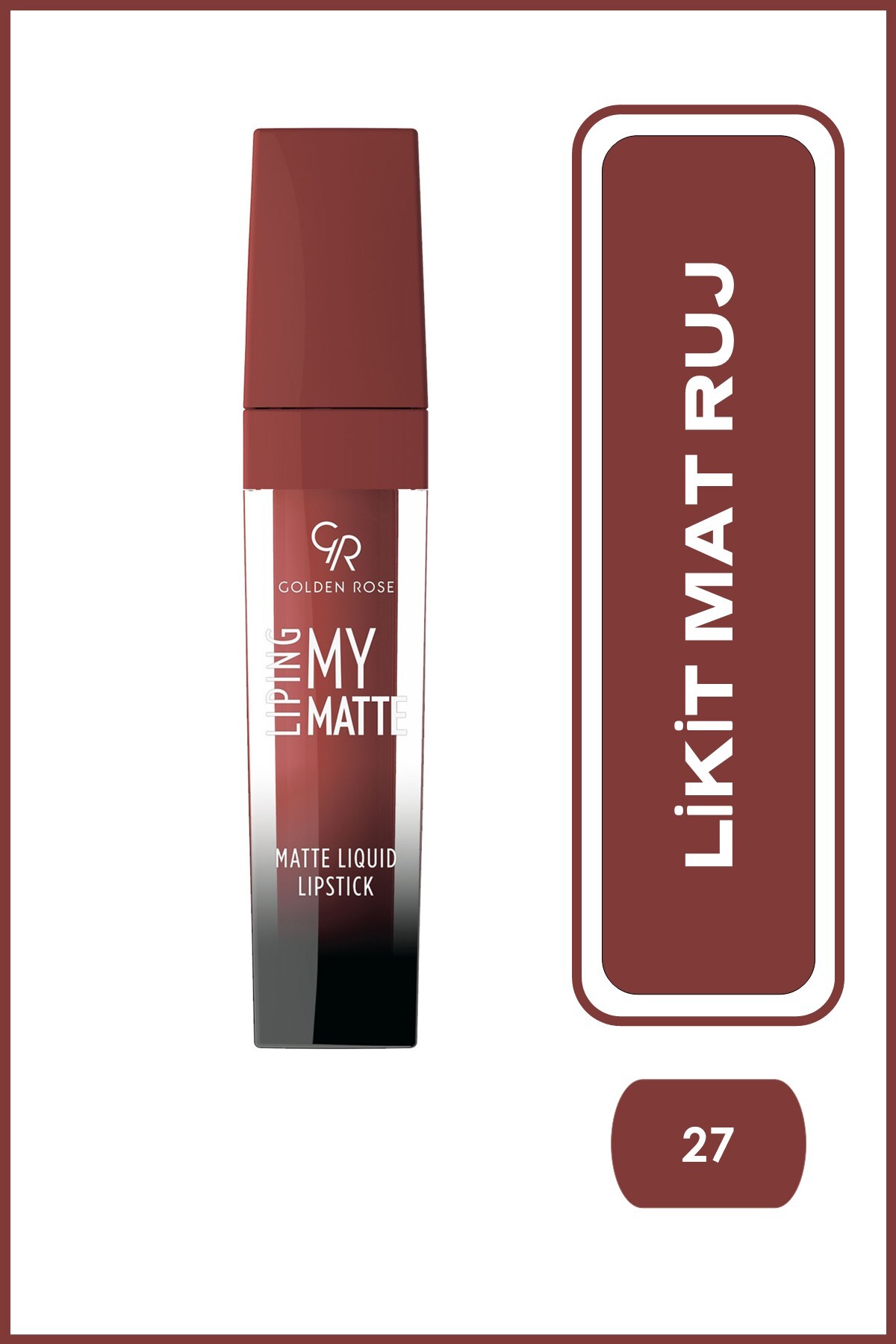 Golden Rose Liping My Matte Likit Ruj No: 27 - Suya Dayanıklı Ultra Mat Ruj