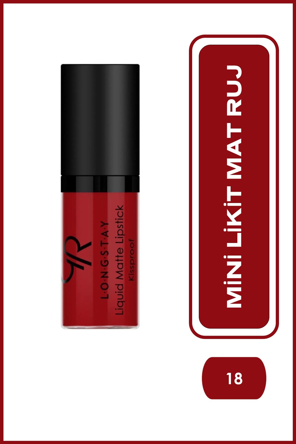 Golden Rose Longstay Liquid Matte Lipstick Mini No: 18 - Bulaşmayan Likit Mini Mat Ruj (3 ml)