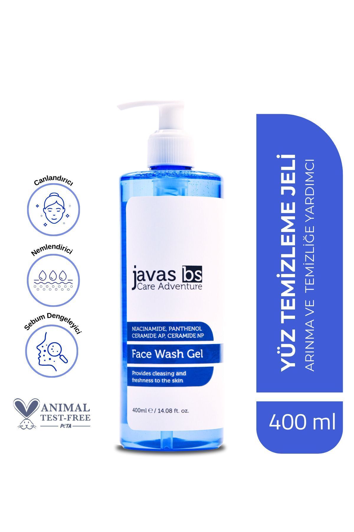 javas bs Sivilce Karşıtı Yüz Temizleme Jeli Tüm Ciltler Için Akne Karşıtı Yüz Temizleme Köpüğü