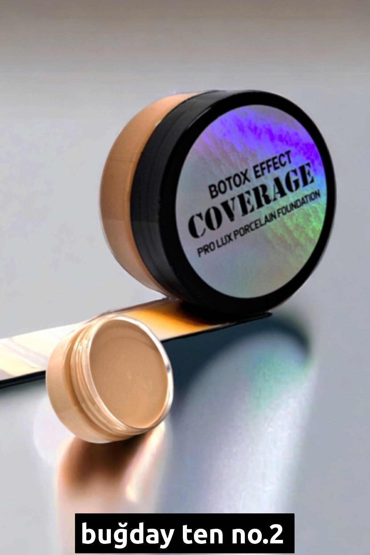 wonderway Yoğun Kapatıcı Fondöten - Botox Effect No:2 Buğday Ten - Sünger Ve Göz Kalemi Hediyesi Ile
