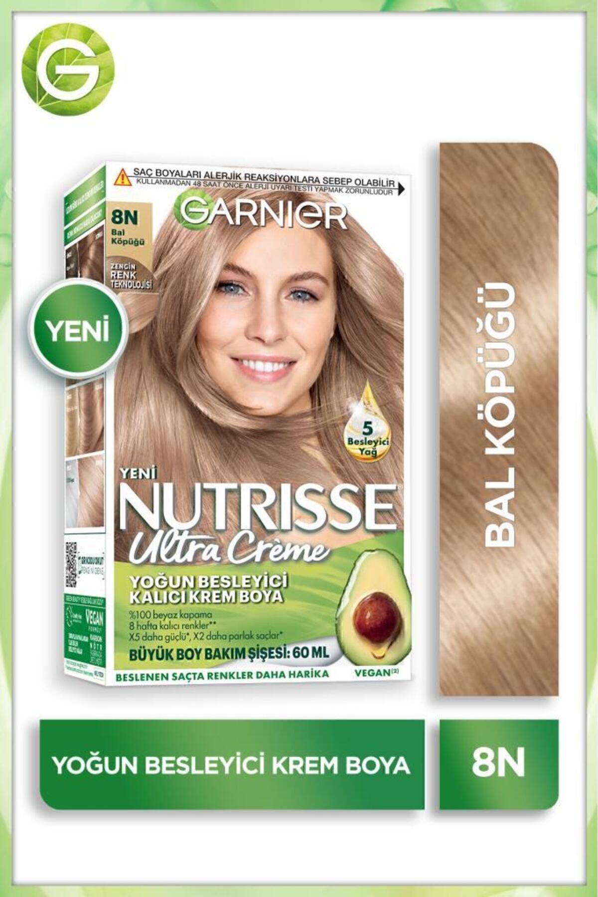 Garnier Nutrisse Yoğun Besleyici Saç Boyası 8n-
