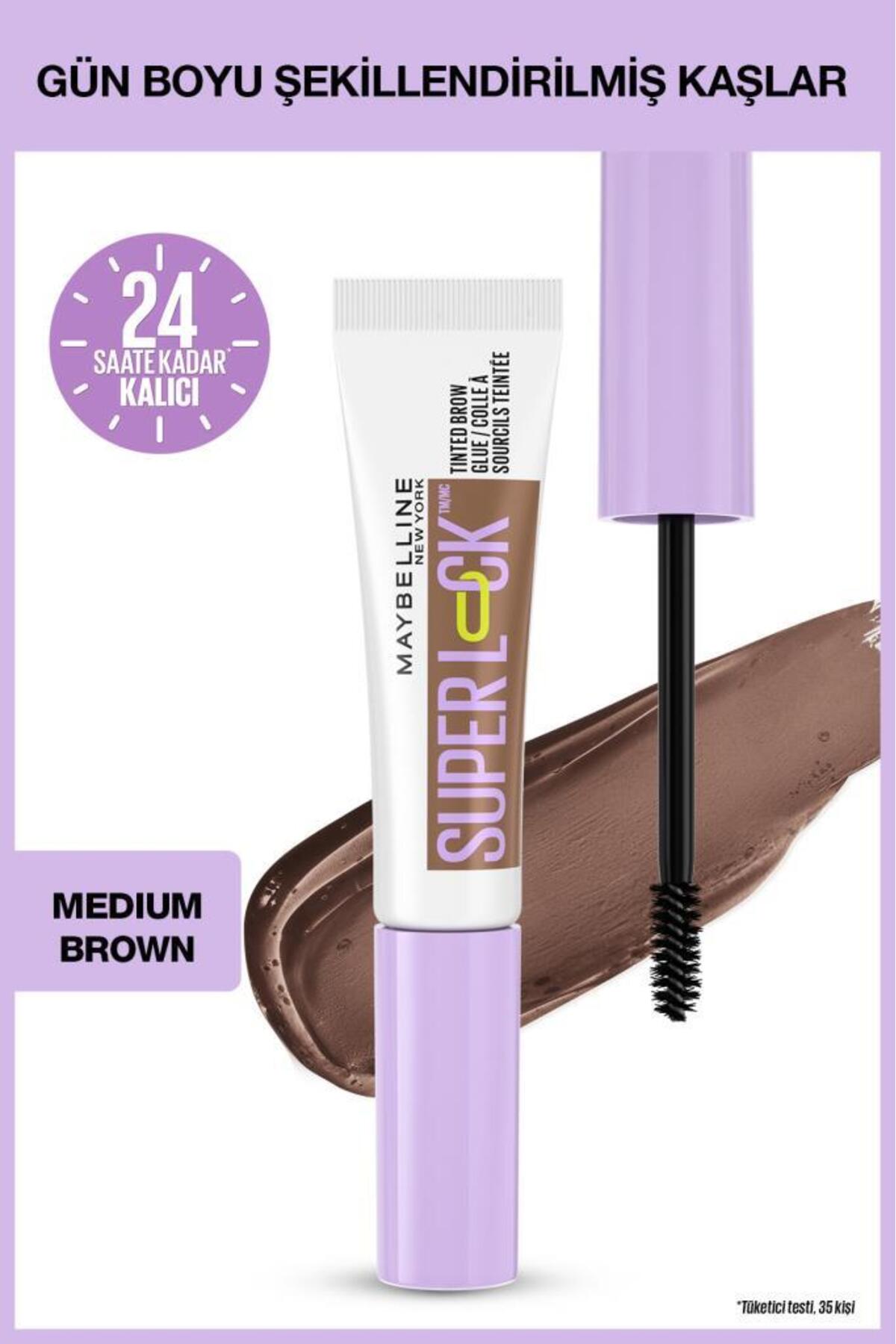 Watsons Super Lock Brow Glue Kaş Sabitleyici Maskara - Medium Brown