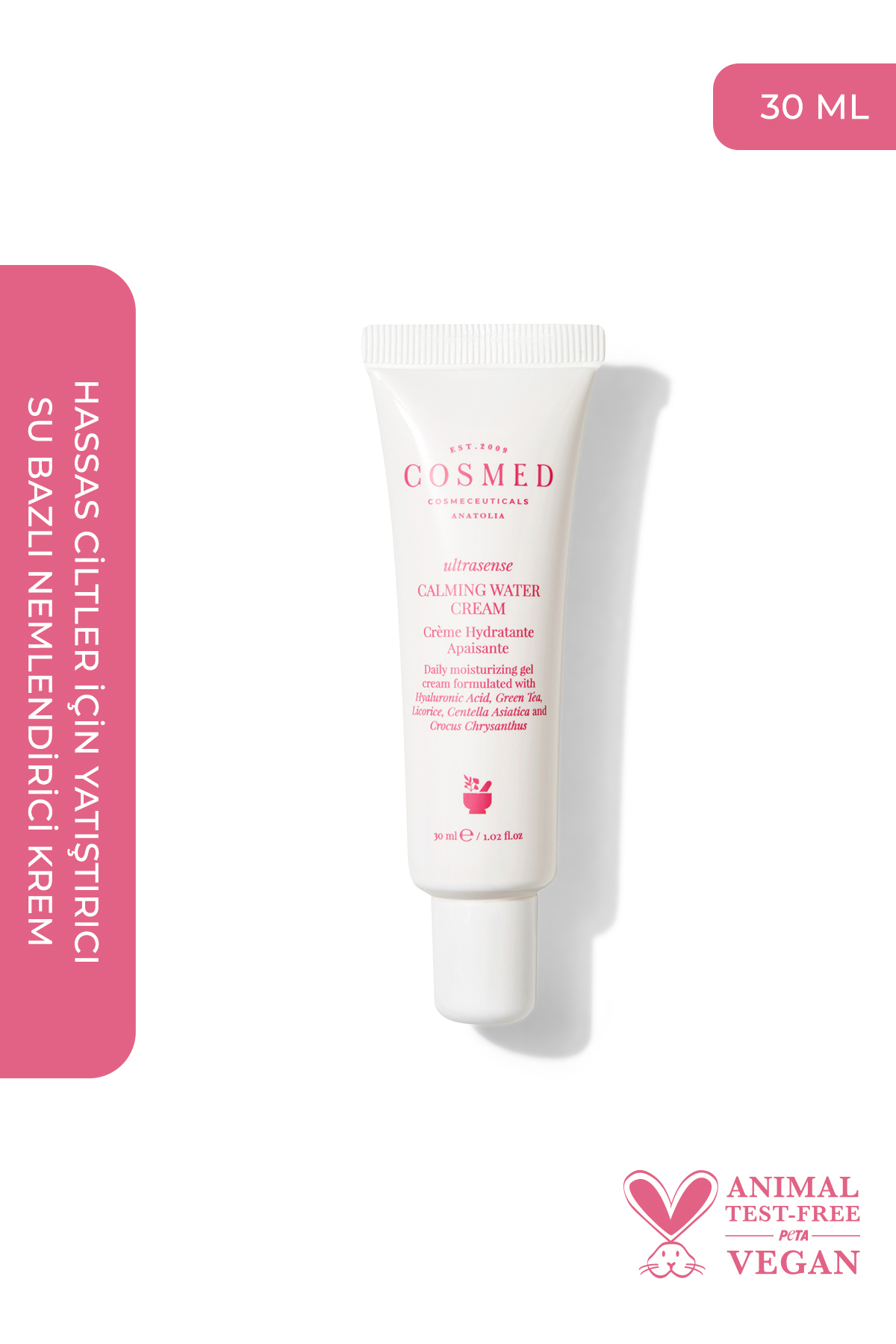 COSMED Hassas Ciltler İçin Yatıştırıcı Su Bazlı Nemlendirici Krem/Ultrasense CALMING WATER CREAM 30 ML