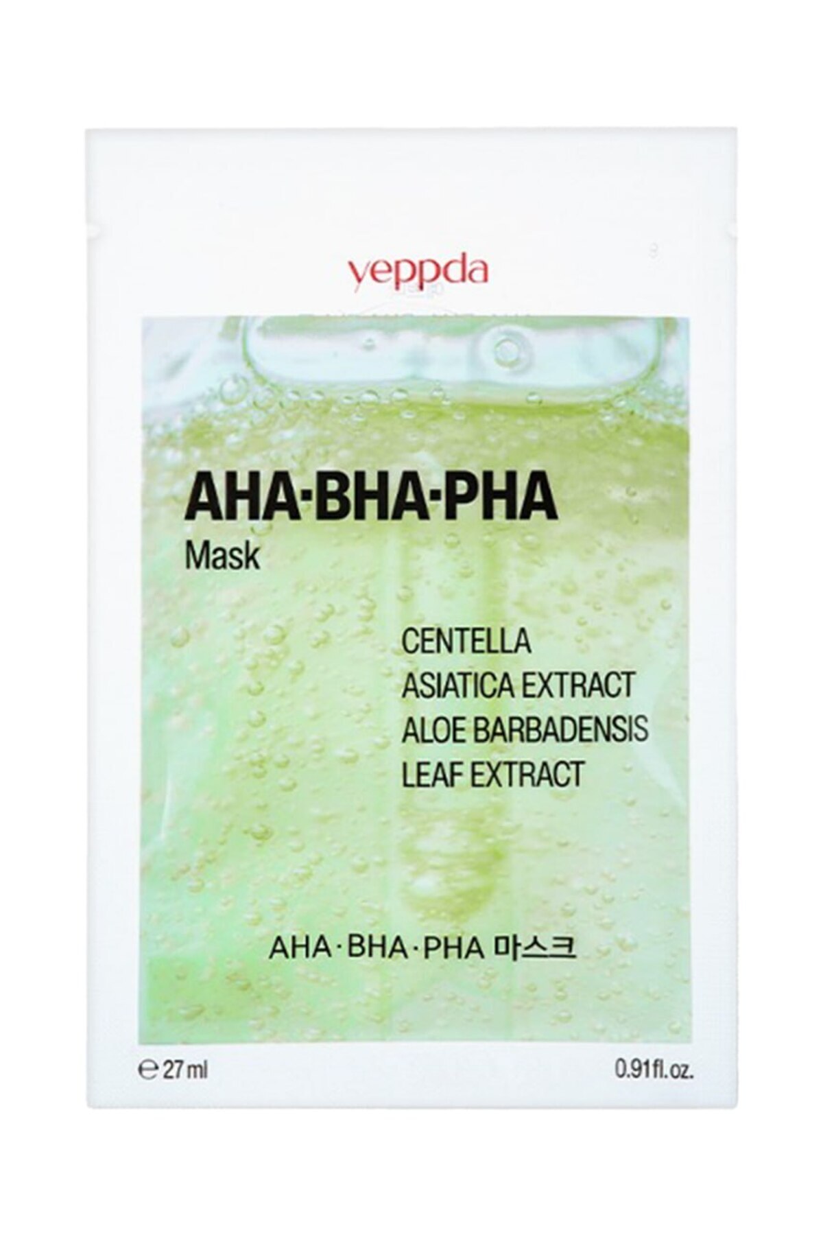 YEPPDA Akneli Ciltler Için Kağıt Maske Aha Bha Pha Mask 27 ml