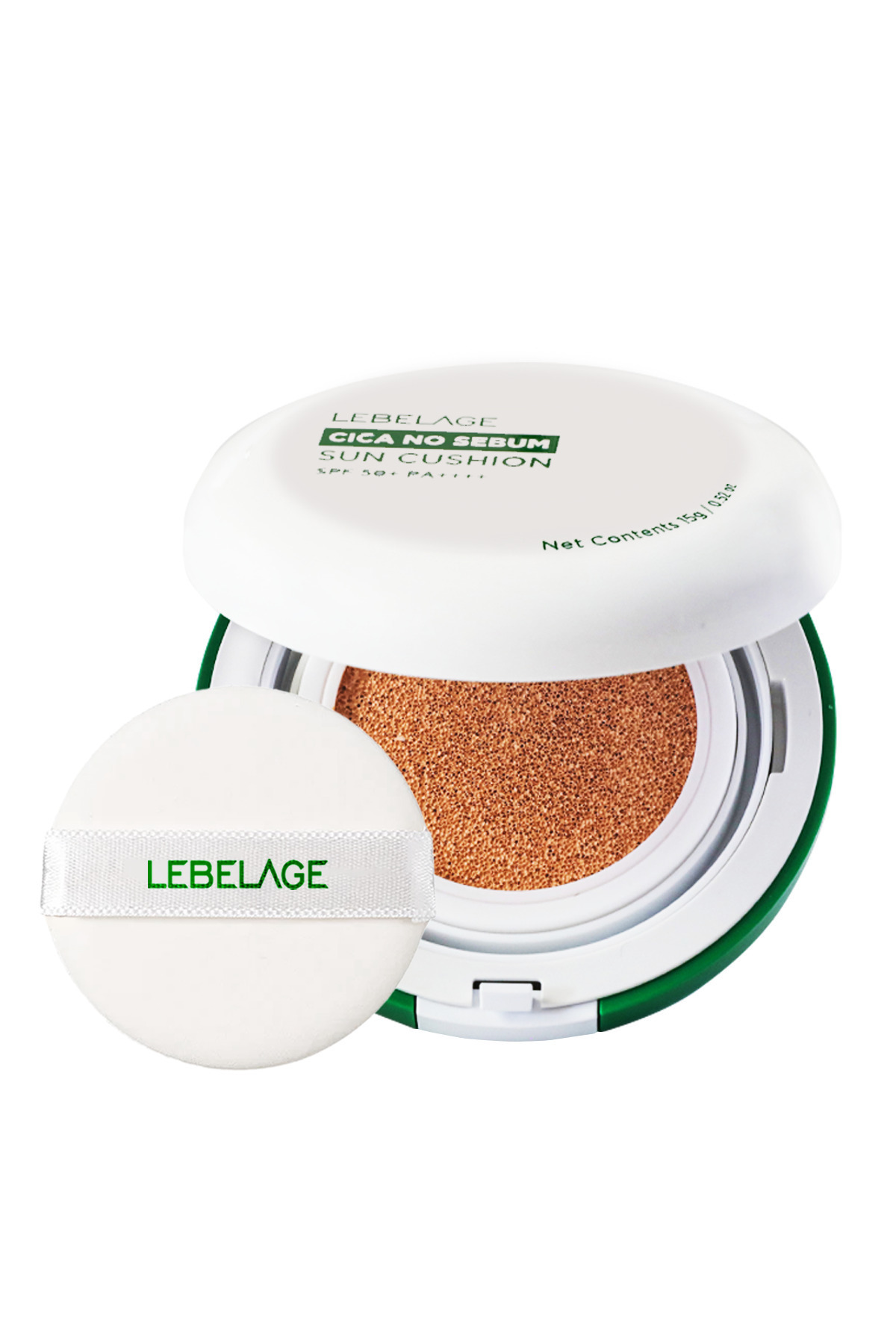 LEBELAGE Yağlanma Karşıtı Centella İçeren Kapatıcı Güneş Koruyucu LEBELAGE NO Sebum Cushion SPF50+ pa++++
