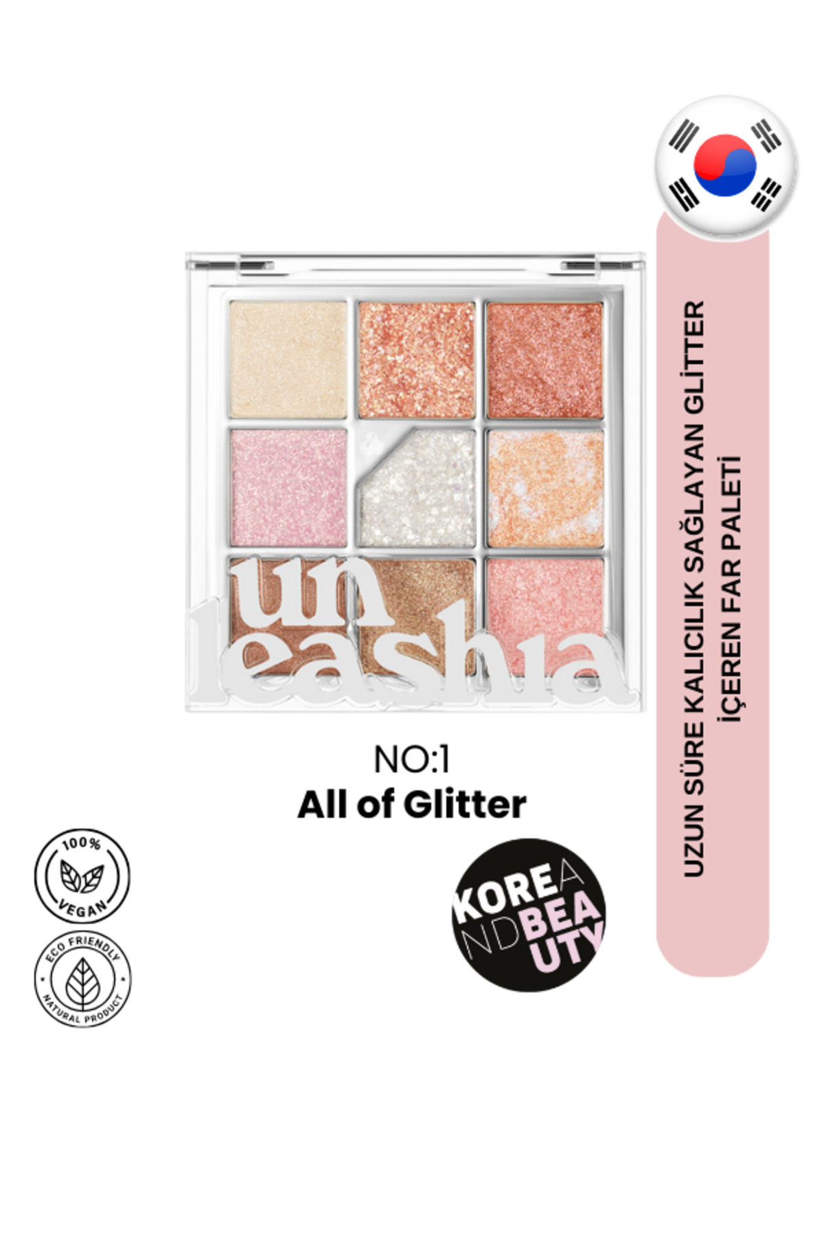 UNLEASHIA Glitterpedia Eye Palette No:1 | All Of Glitter Işıltılı Far Paleti