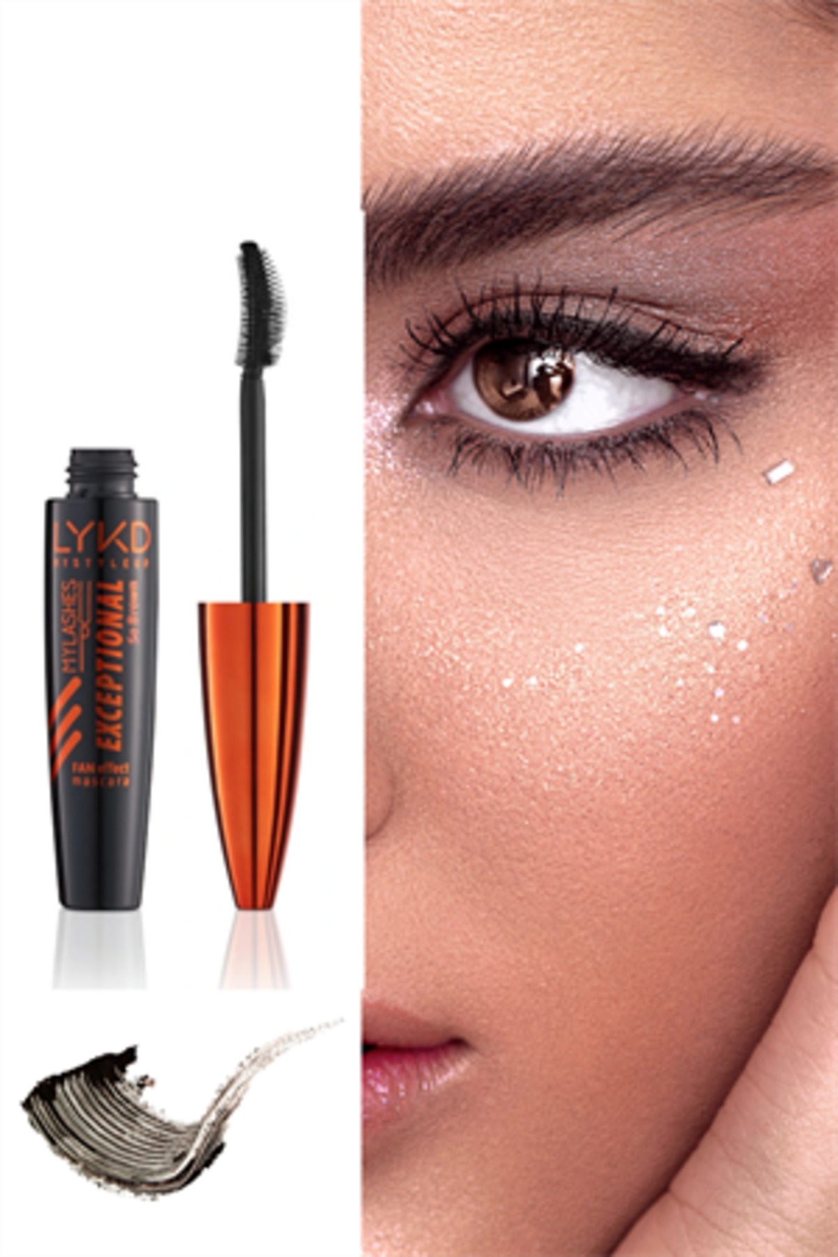 lykd Kahverengi Exceptional Fan Effect & Curl Maskara - Yelpaze Etkili ve Kıvrım Veren Maskara