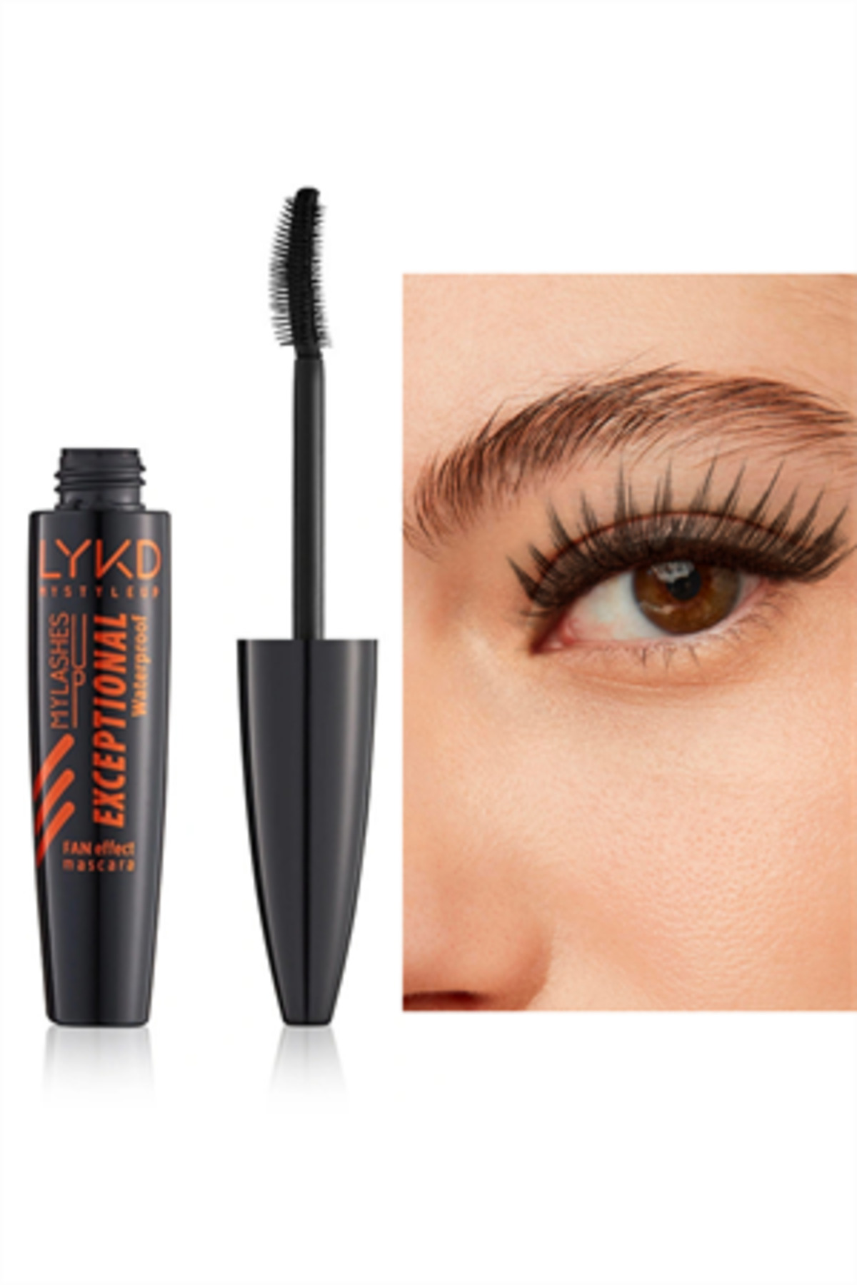 lykd Exceptional Su Dayanıklı Fan Effect & Curl Waterproof Maskara Yelpaze Etkili ve Kıvrım Veren