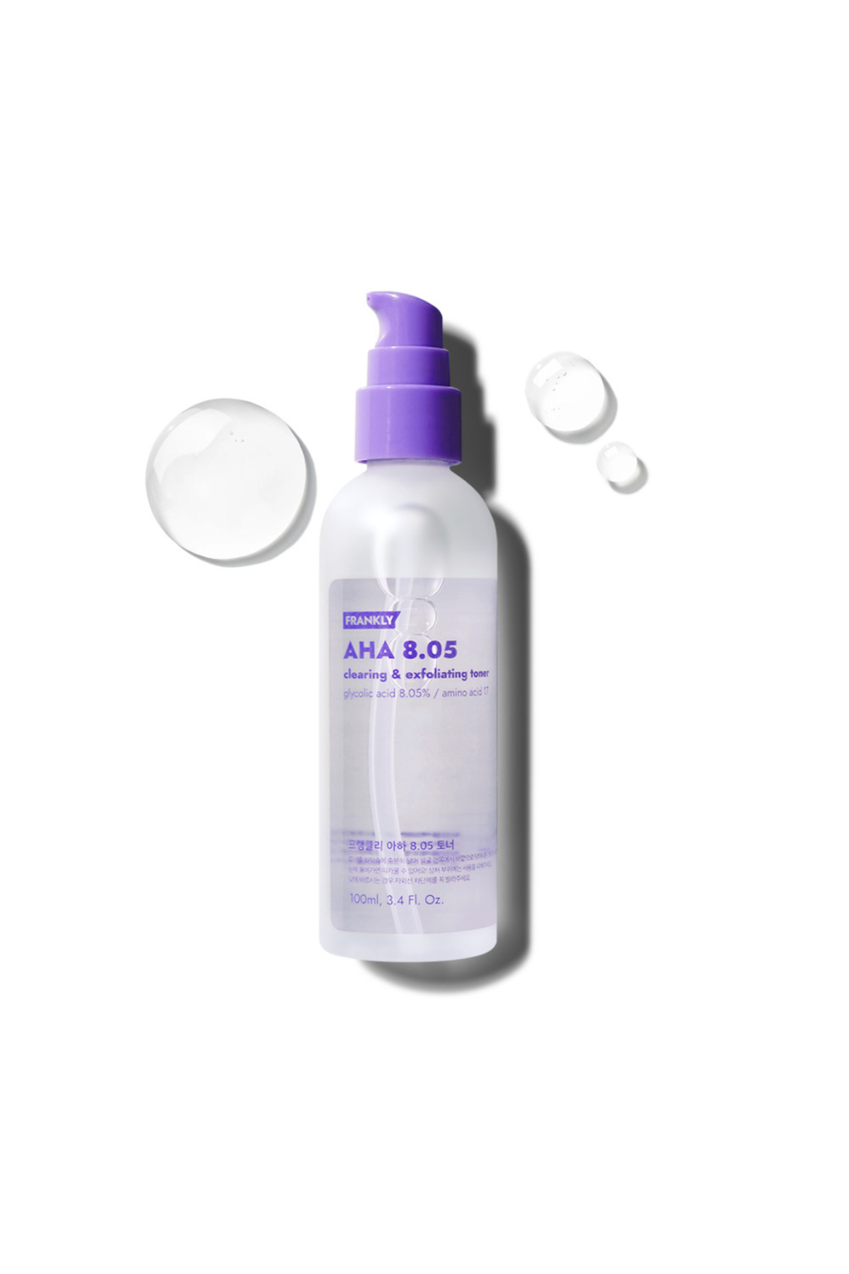 FRANKLY %8 Glikolik Asit İçeren Gözenek Arındırıcı, Sıkılaştırıcı ve Aydınlatıcı AHA Tonik 100 mL
