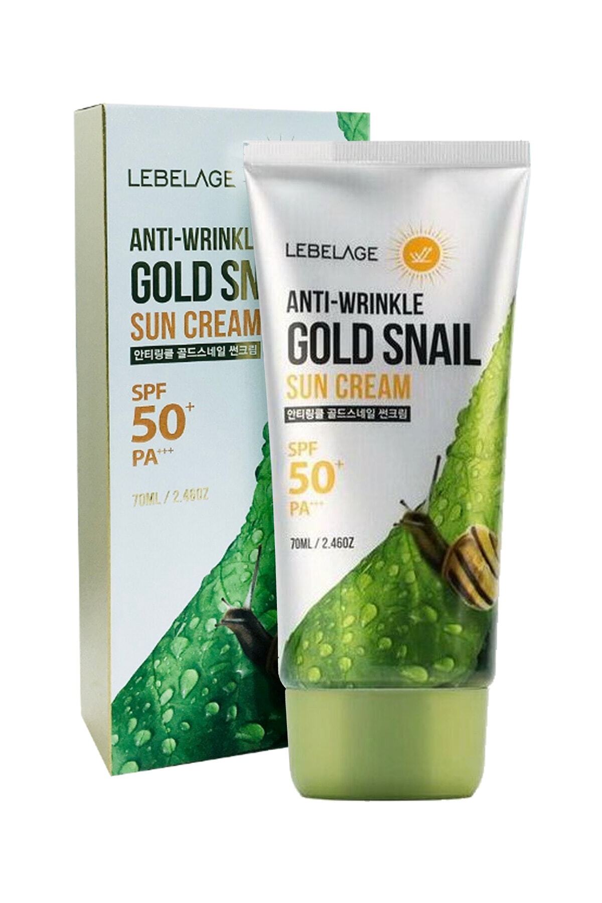 LEBELAGE Leke Ve Kırışıklık Karşıtı Salyangoz Özü Içeren Gold Snail Spf 50 + Güneş Kremi