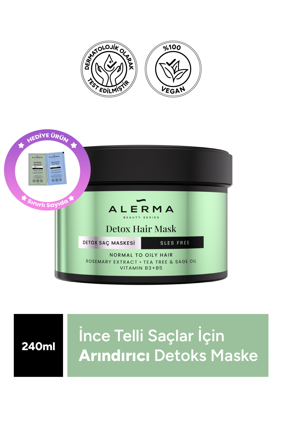 Ince Telli Ve Yağlı Saçlar Için Detox Sülfatsız Saç Maskesi 240 ml