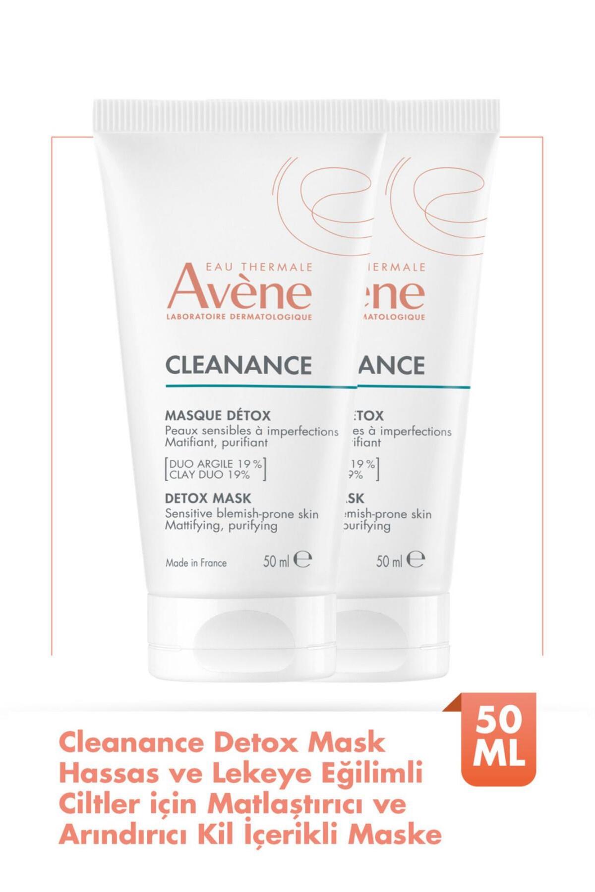 Avene Cleanance Detox Mask Hassas ve Lekeye Eğilimli Ciltler İçin Matlaştırıcı Kil İçerikli Maske 50 ml x2