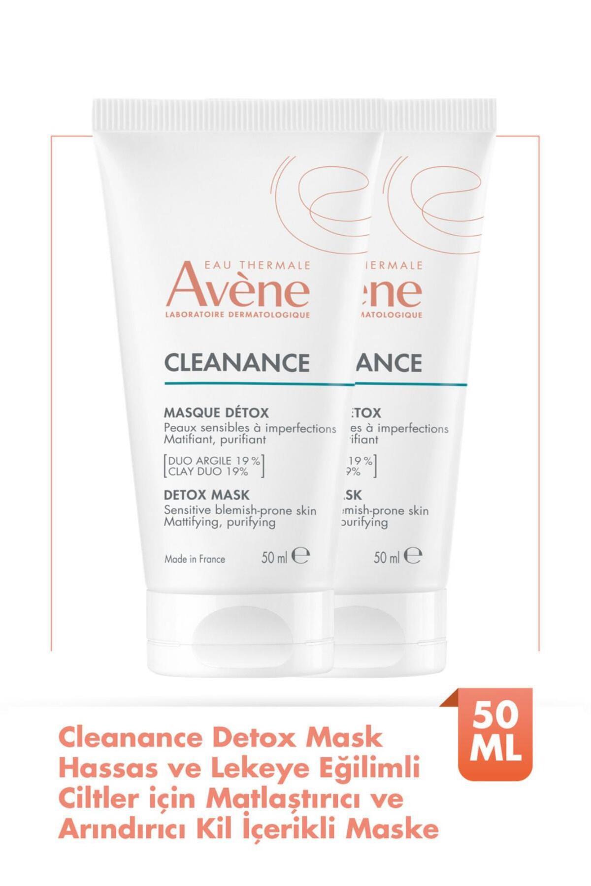 Avene Cleanance Detox Mask Hassas ve Lekeye Eğilimli Ciltler İçin Matlaştırıcı Kil İçerikli Maske 50 ml x2