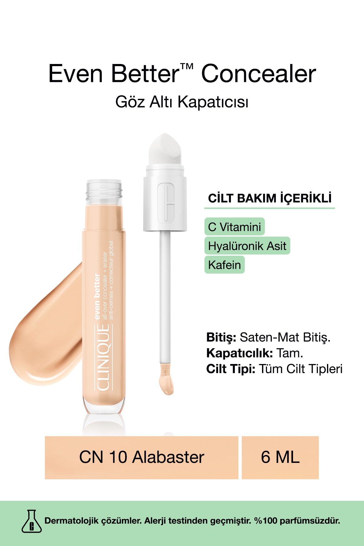Clinique Cilt Bakım İçerikli Göz Altı Kapatıcısı - Even Better™ Concealer - CN 10 Alabaster - 6ml