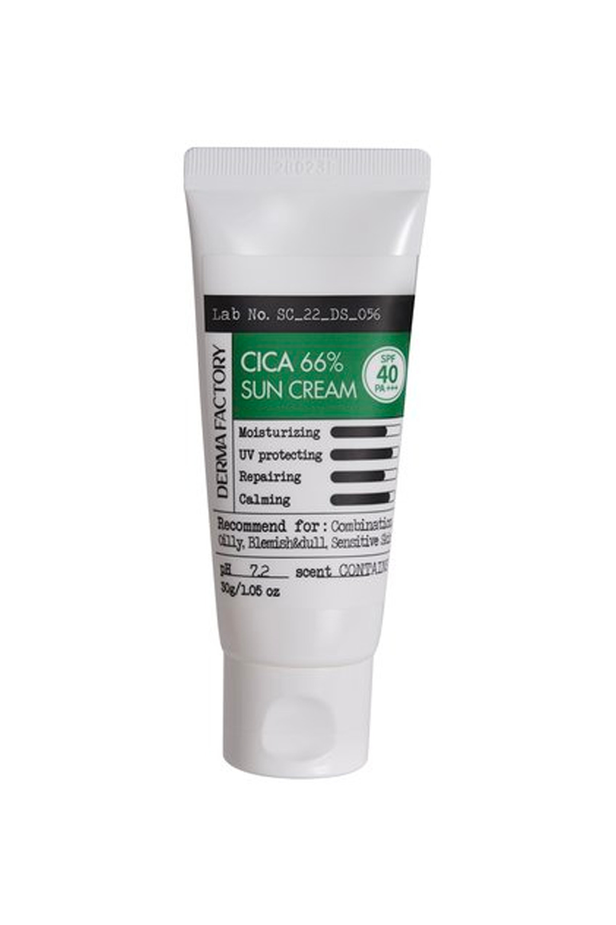 DERMA FACTORY %66 Centella Asiatica Içeren Güneş Kremi Cica Sun Cream Sp40 Pa 30gr