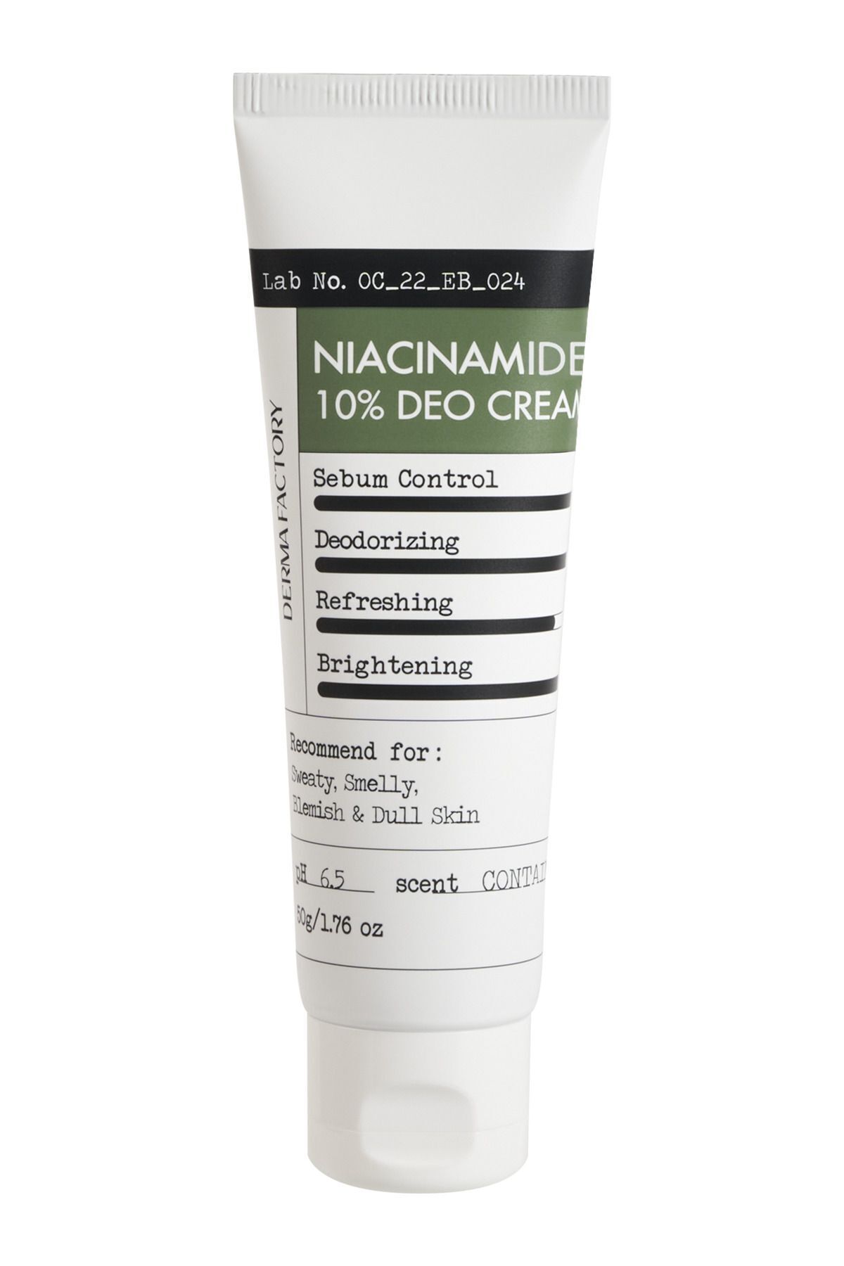 DERMA FACTORY Alüminyum İçermeyen %10 Niacinamide Aydınlatıcı Krem Deodorant Deo Cream