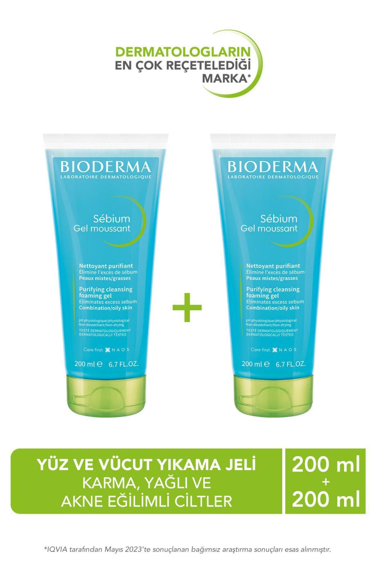 Bioderma Sebium Foaming Gel 200 ml 2 Adet