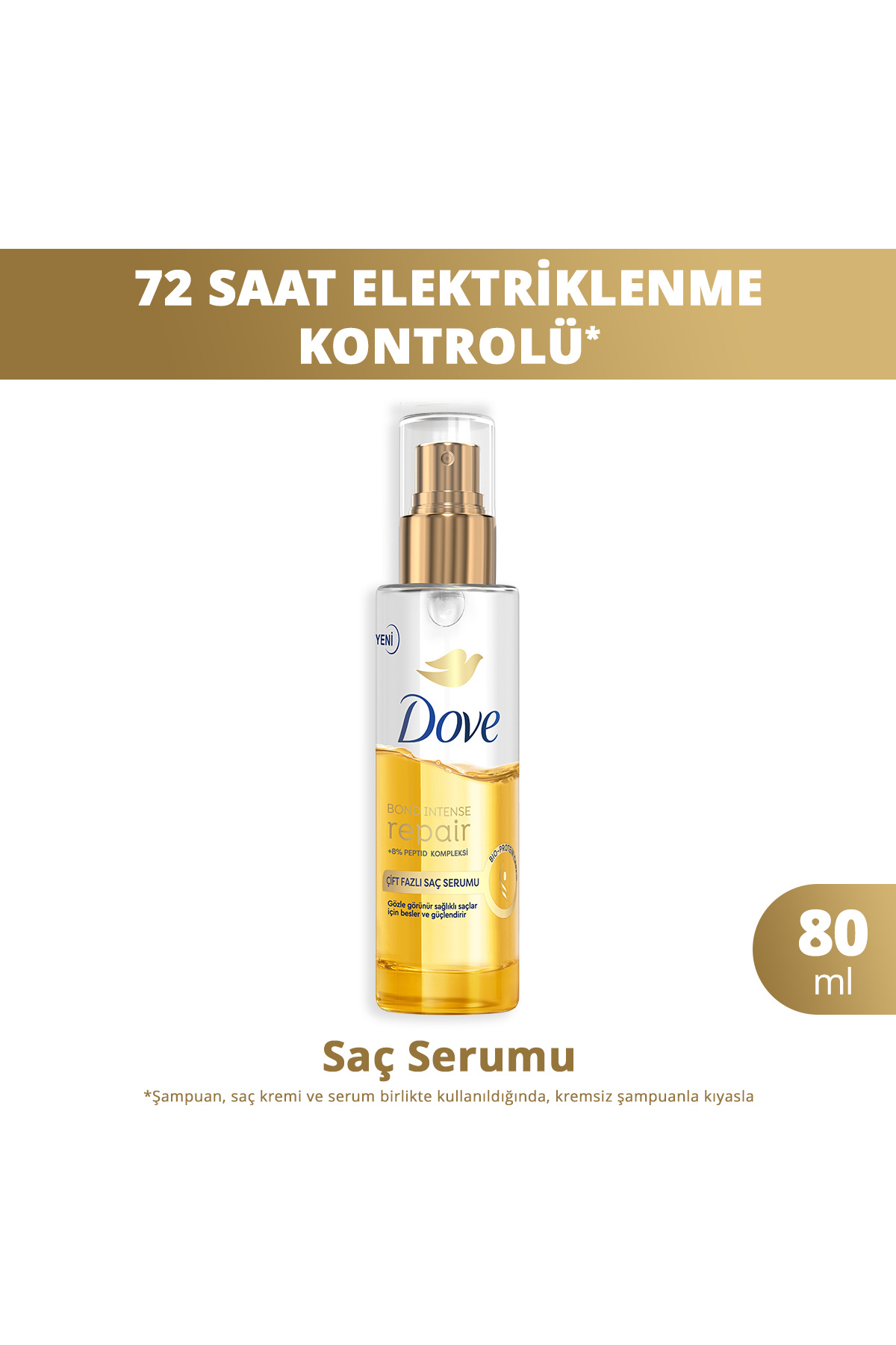 Dove Çift Fazlı Saç Serumu Bond Intense Repair Peptid Kompleksi 80 ml