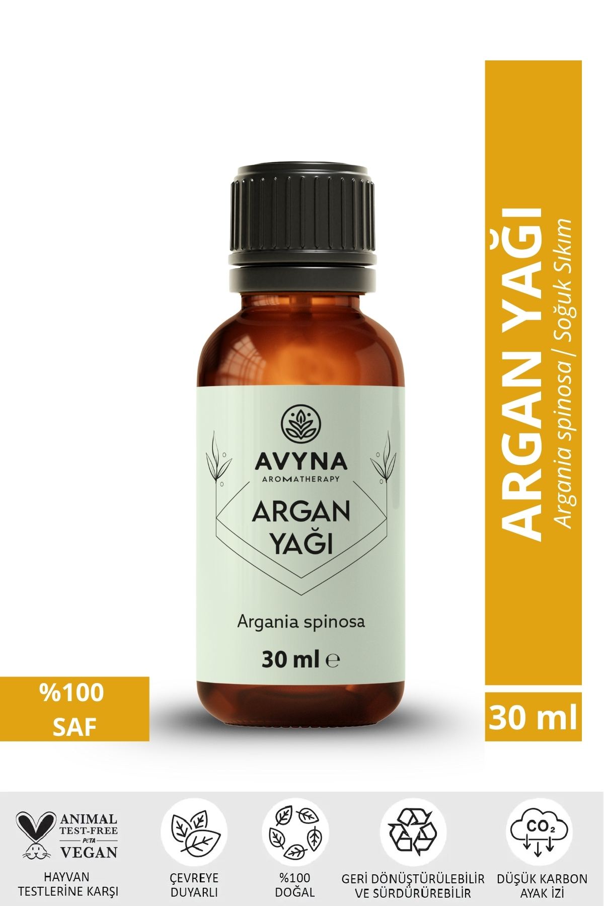 AVYNA Argan Yağı 30 ml Soğuk Sıkım %100 Saf ve Doğal (Argan Oil)