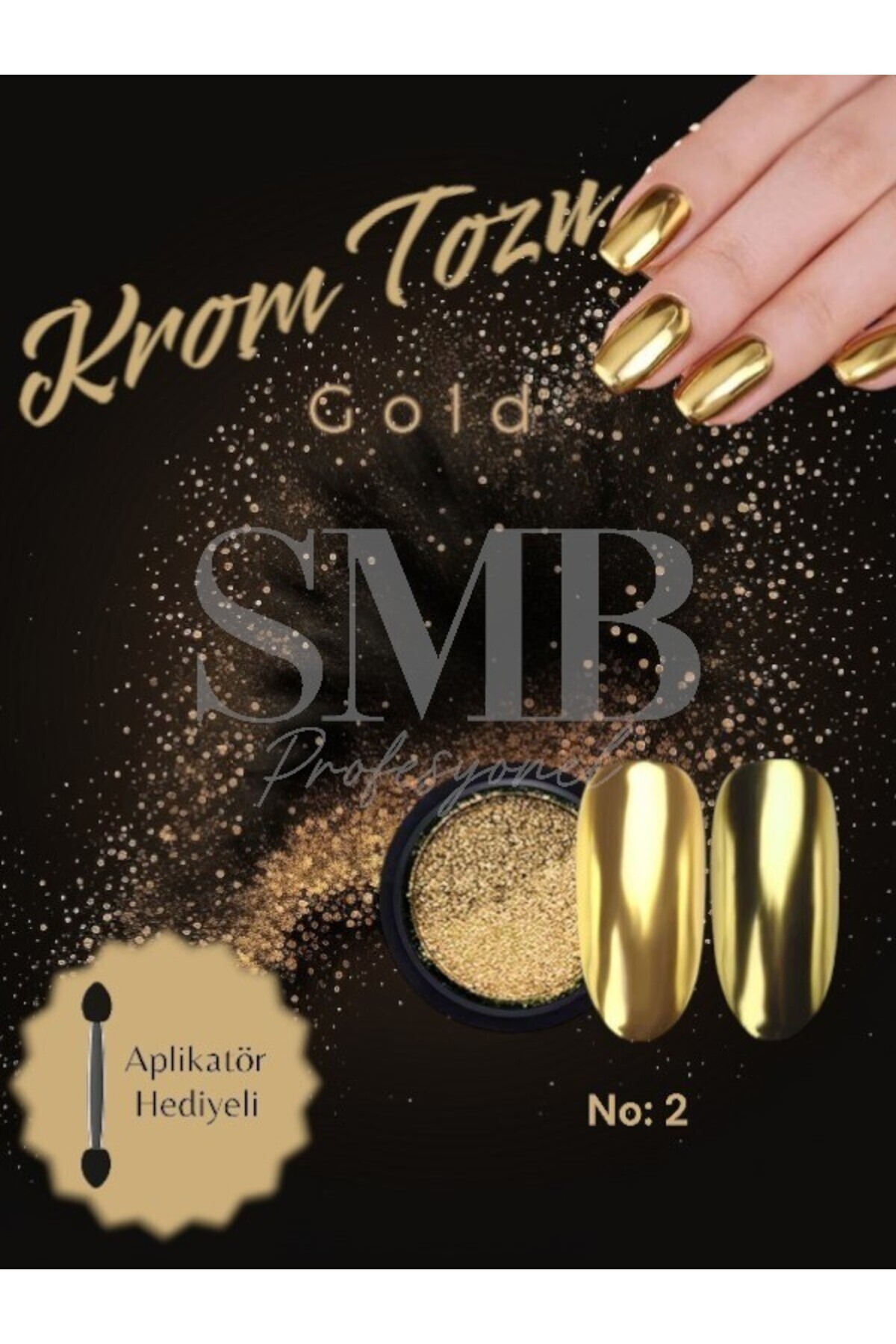 SMB PROFESYONEL KROM TOZ ALTIN (GOLD) AYNA TOZU