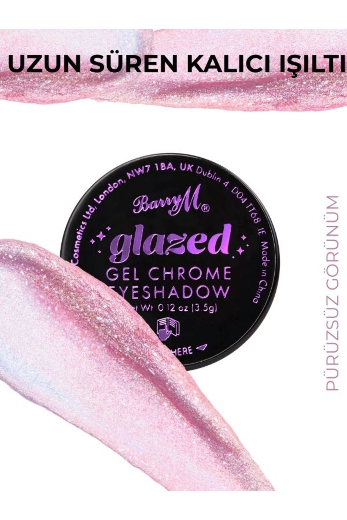 Barry M Glazed Gel Chrome Eyeshadow Glitter Göz Farı