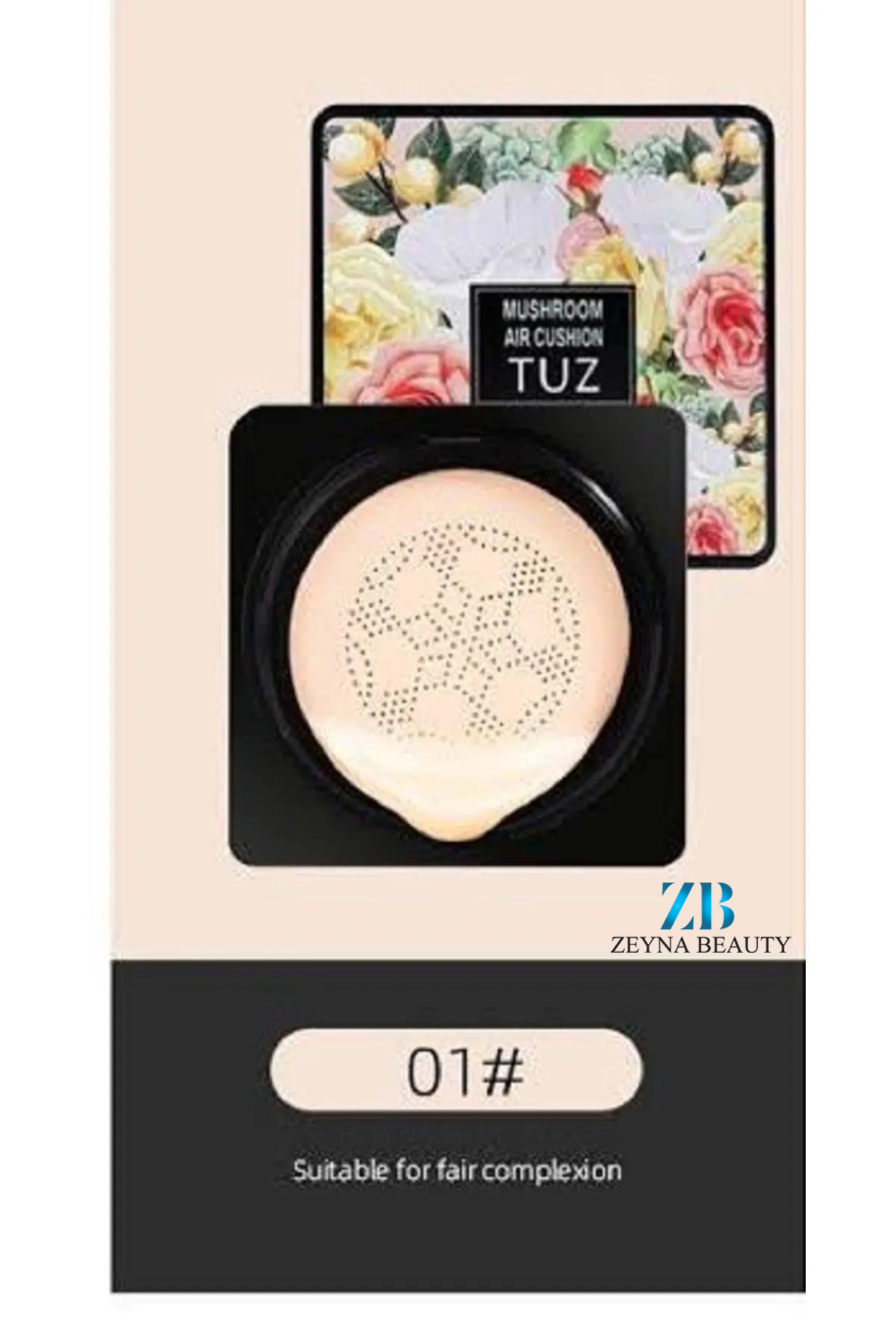 ZEYNABEAUTY Tuz Fondöten Yüksek Kapatıcı Kafa Süngerli 01