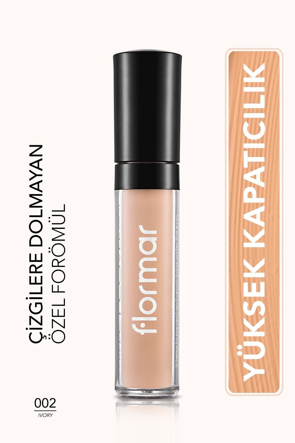 Flormar Koyu Halka Önlemeye Yardımcı Kapatıcı-perfect Coverage Liquid Concealer-002 Ivory-8690604044894