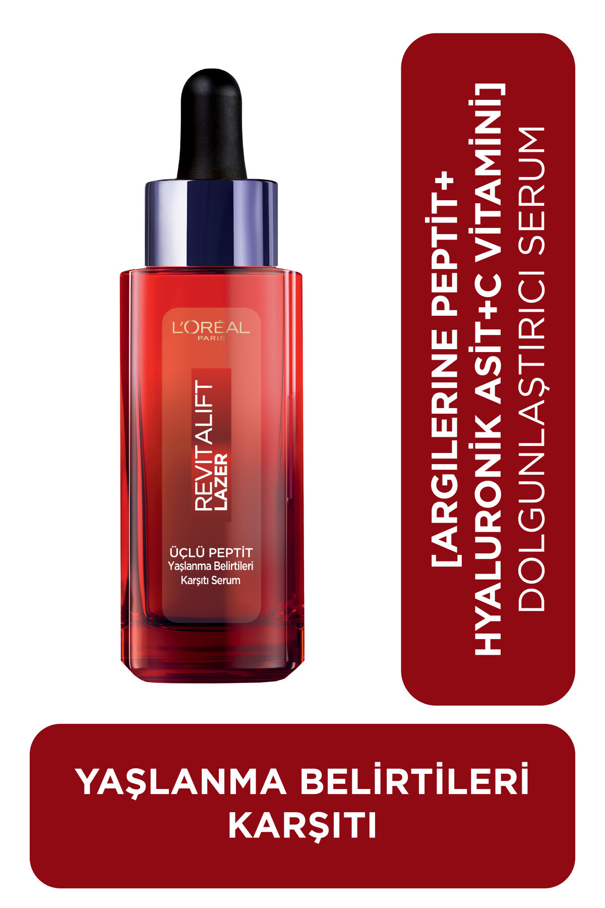 L'Oreal Paris Revitalift Lazer Yaşlanma Belirtileri Karşıtı Üçlü Peptit Bakım Serumu 30 ml