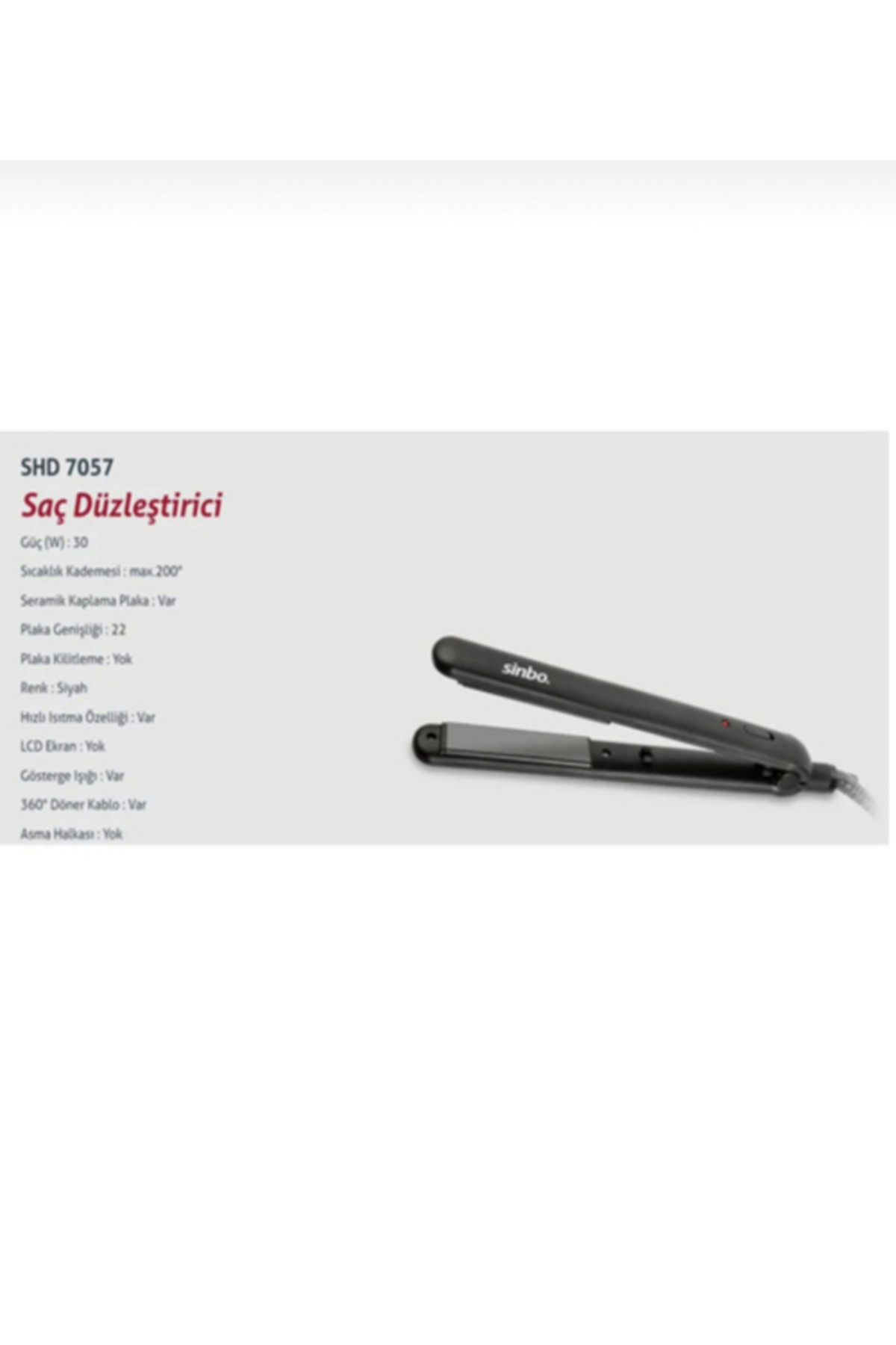 Shop west Sinbo SHD-7057 saç şekillendirici düzleştirici