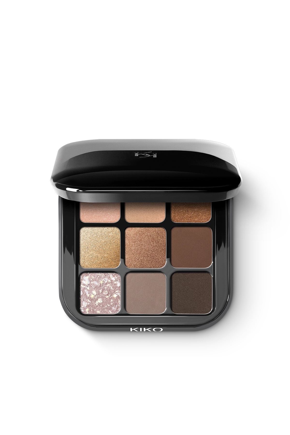 Kiko Göz Farı Paleti - New Glamour Multi Finish Eyeshadow Palette - 01 Earth Tones -Yüksek Pigmentli