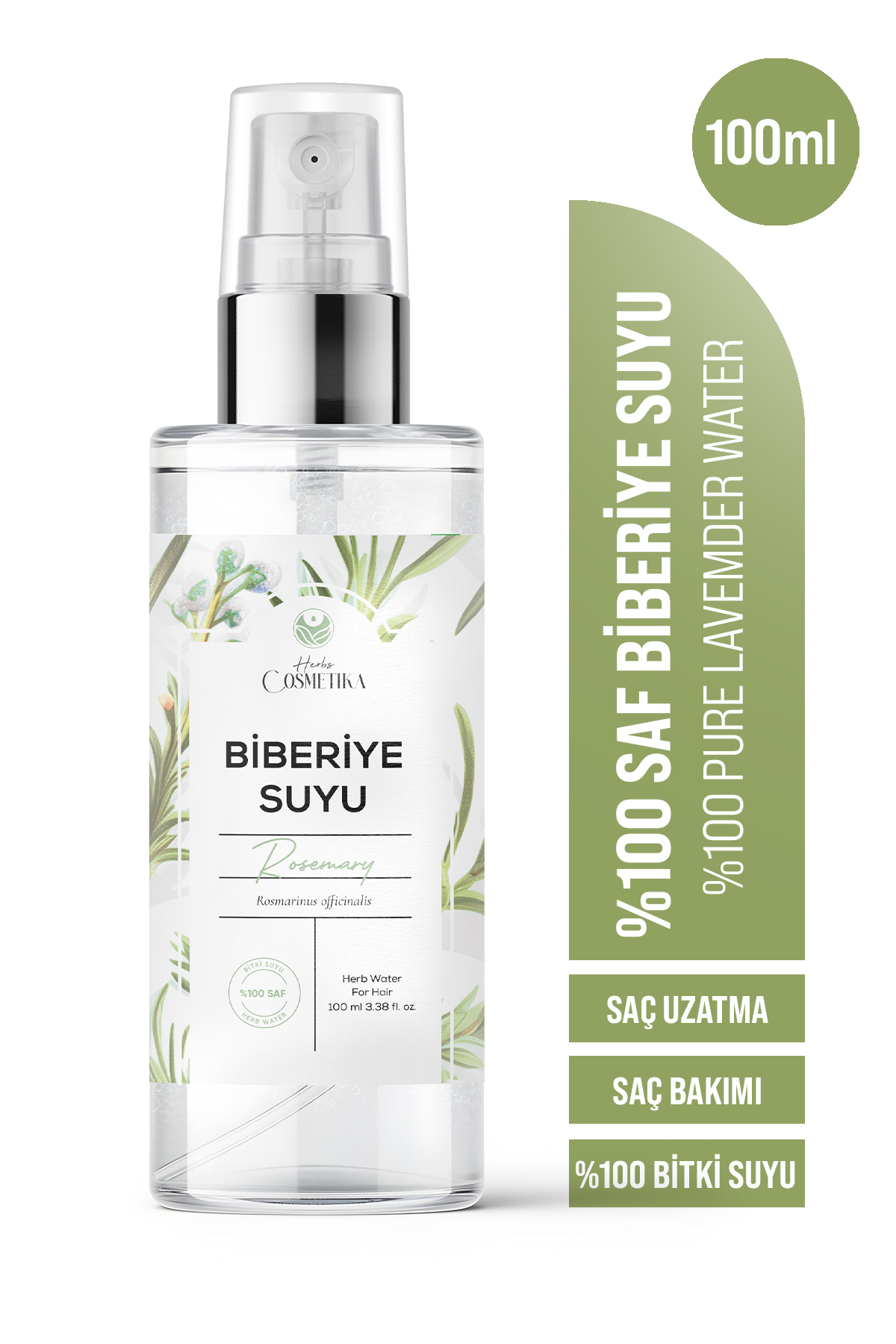 herbs cosmetika Biberiye Suyu 100 ml Saç Toniği