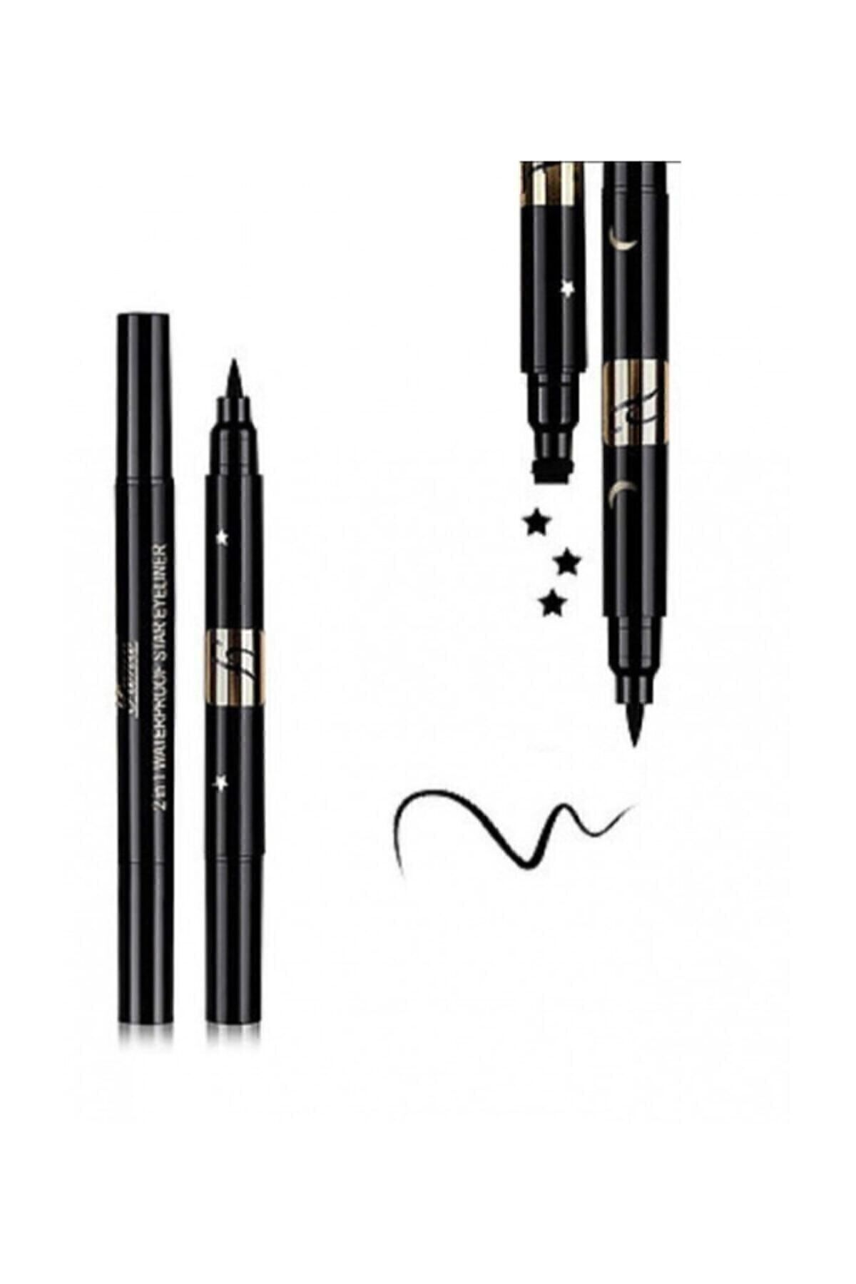 Roesıa Rose Cosmetics Rose Çift Taraflı Yıldız kalp ay çiçek Desenli Kalem Eyeliner