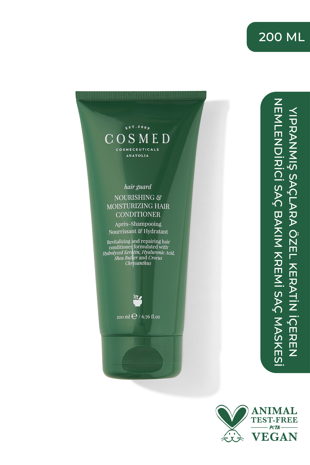 COSMED Yıpranmış Saçlara Özel Keratin içeren Nemlendirici Saç Bakım Kremi Saç Maskesi HAIR GUARD