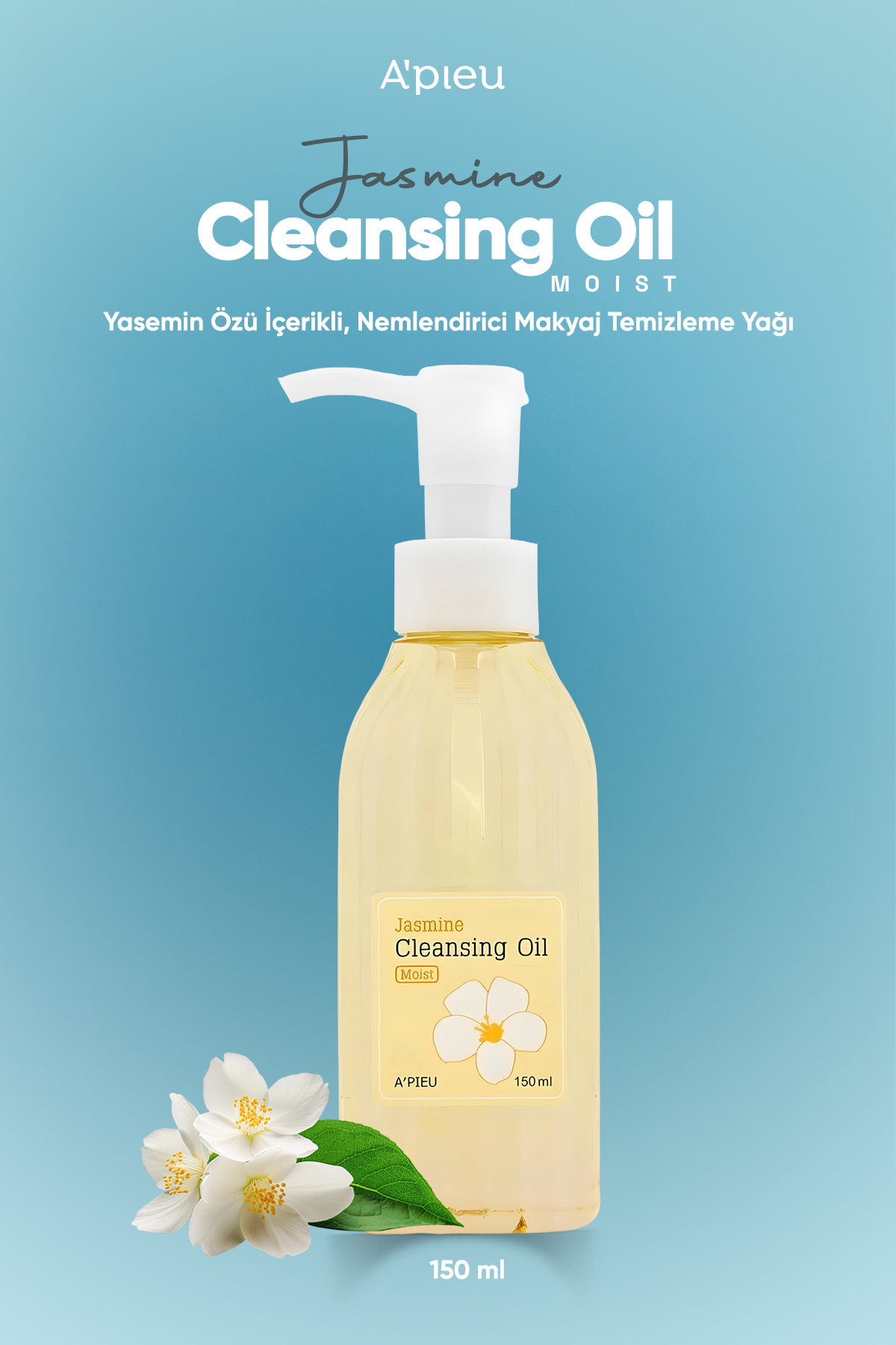 Missha Yasemin Özü İçerikli, Nemlendirici Makyaj Temizleme Yağı A'PIEU Jasmine Cleansing Oil (Moist)