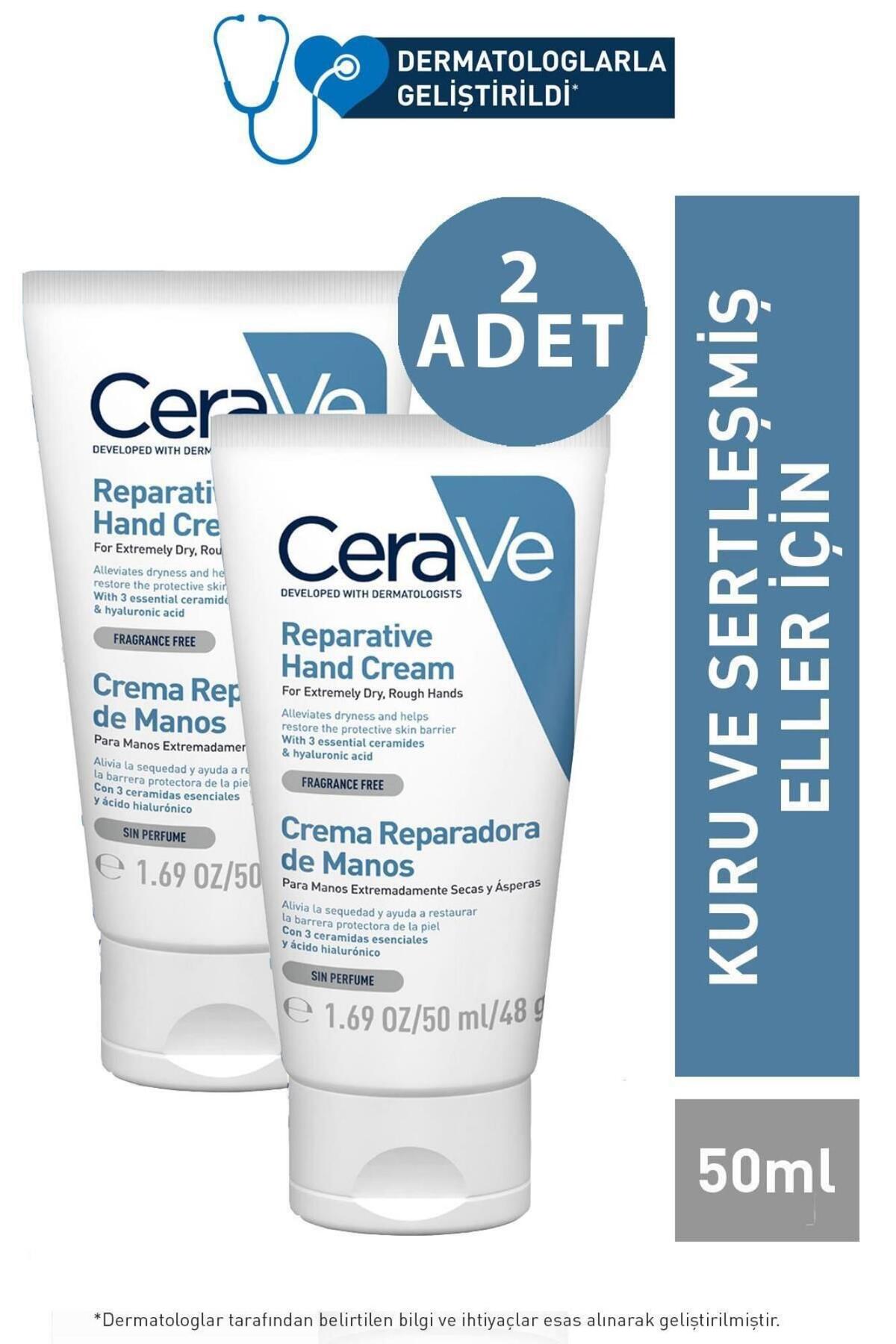 CeraVe Onarıcı El Kremi Kuru ve Çatlamış Eller Hyalüronik Asit İçerikli 50 ml 2 Adet