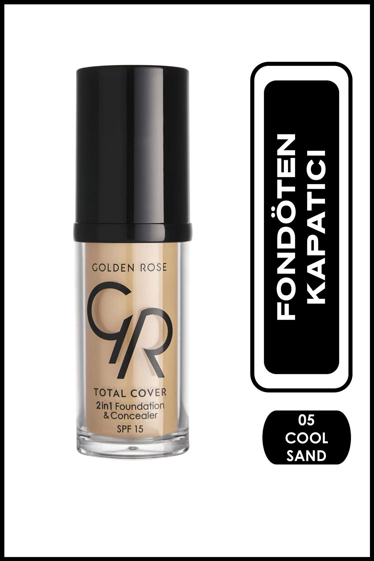 Golden Rose Total Cover 2si1 Arada Kapatıcı ve Fondöten No: 05 Cool Sand - 30 ml