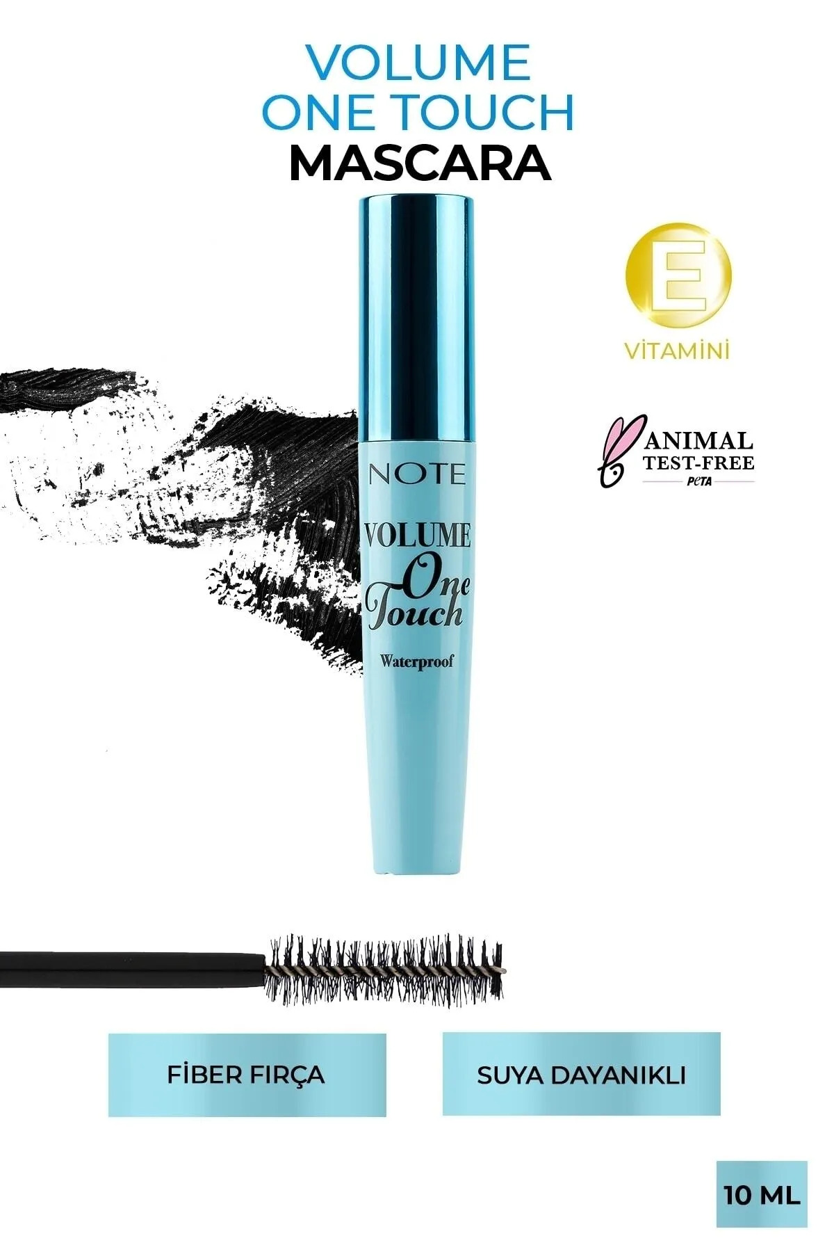 NOTE One Touch Maskara Suya Dayanıklı - Waterproof Yüksek DayanıklılıkNoteMaskara6