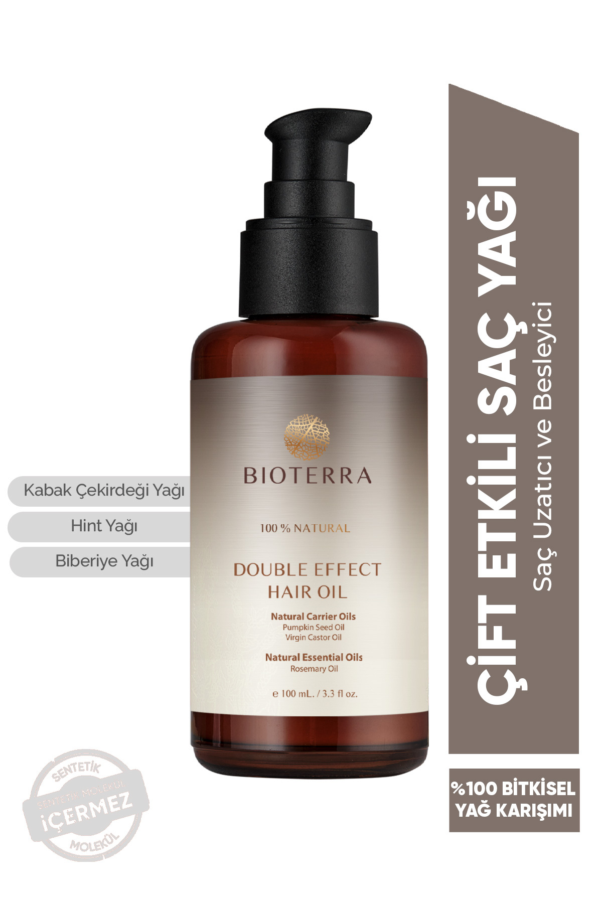 Bioterra Saç Uzatıcı & Çıkartıcı Bakım Yağı – Double Effect 100ml