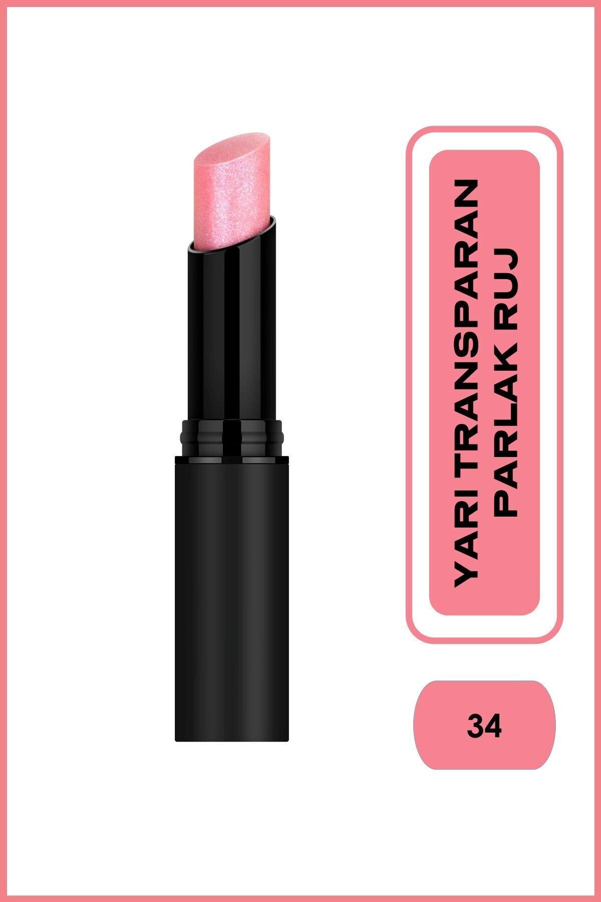 Golden Rose Sheer Shine Stylo Lipstick No: 34 - Argan Yağlı Parlak Ruj SPF 25