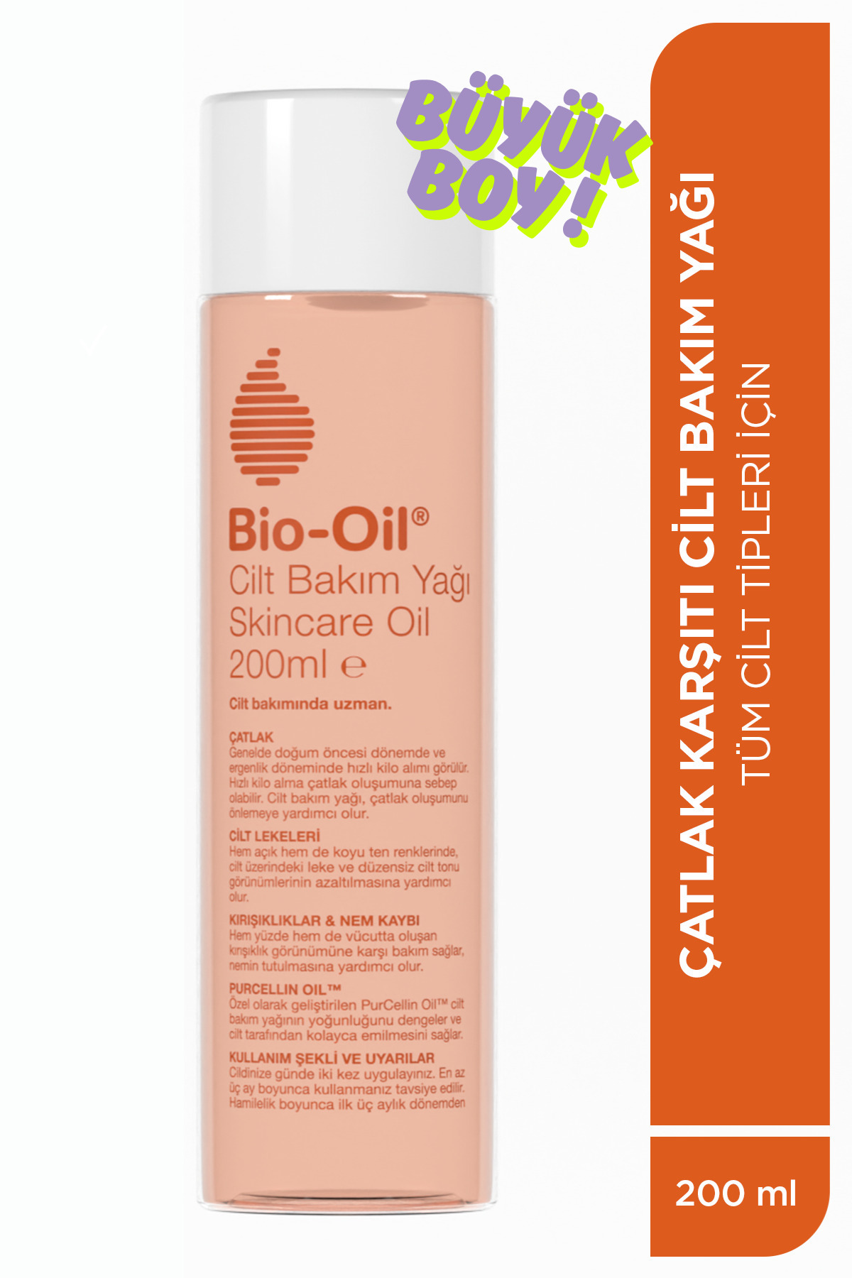 Bio-Oil Çatlak Karşıtı Nemlendirici Cilt Bakım Yağı - Leke Karşıtı Bakım Yağı 200ml