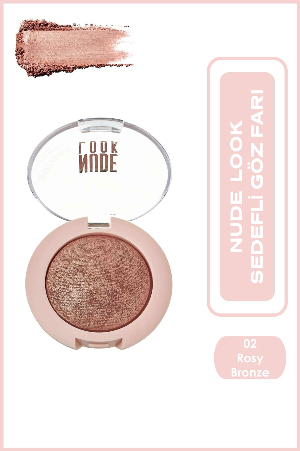 Golden Rose Nude Look Pearl Baked Eyeshadow 02 Rosy Bronze Fırınlanmış Parlak Göz Farı 2,5 g