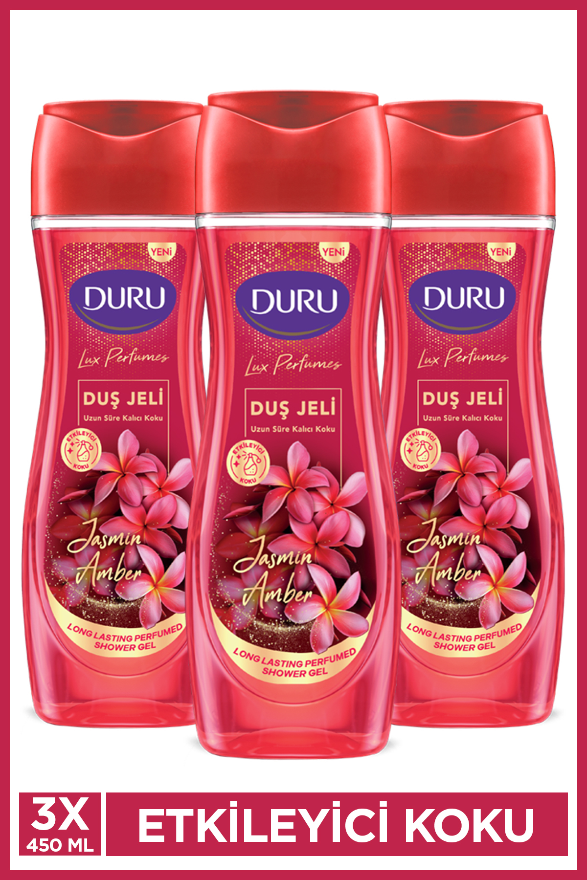 Duru Lux Perfumes Jasmin Amber Vegan Duş Jeli 3x450ml
