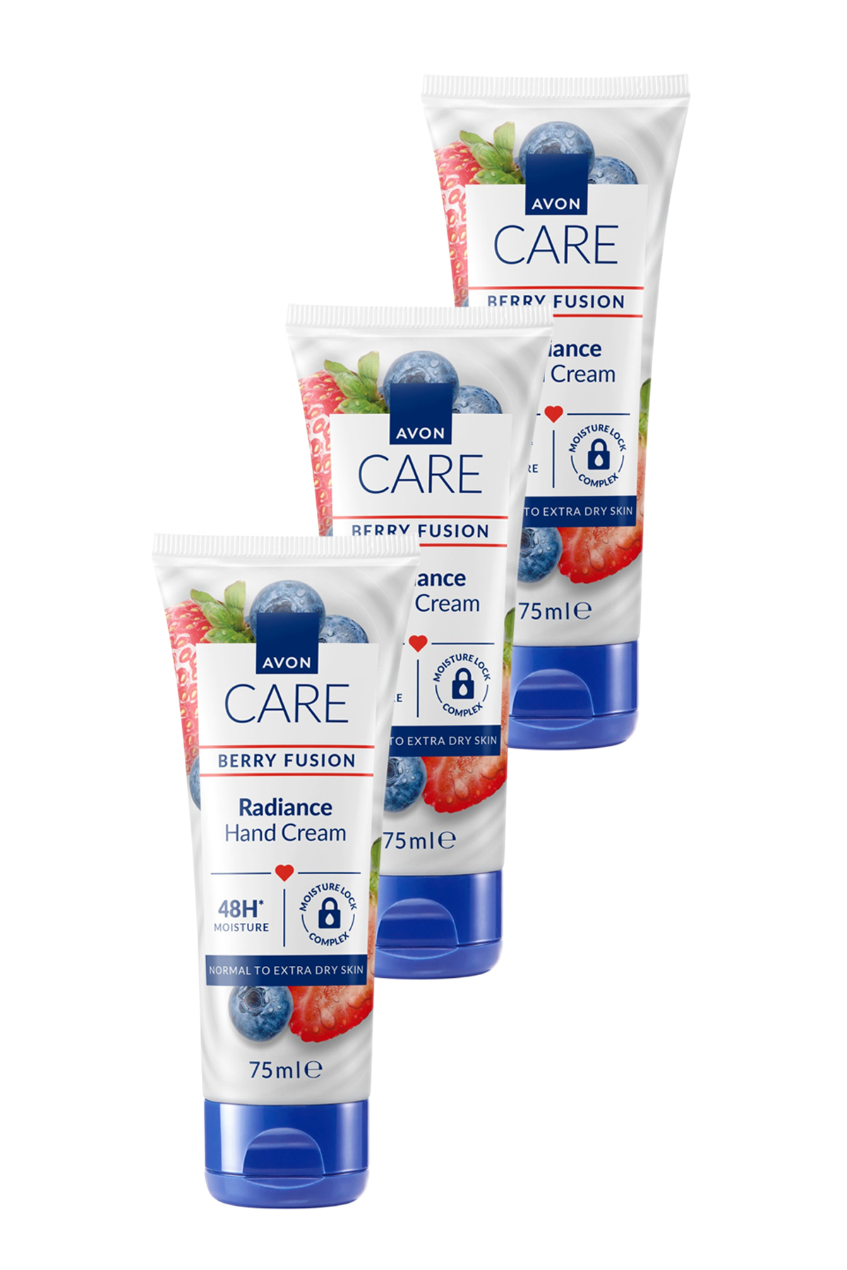 AVON Care Berry Fusion Yabanmersinli El Kremi 75 Ml. Üçlü Set