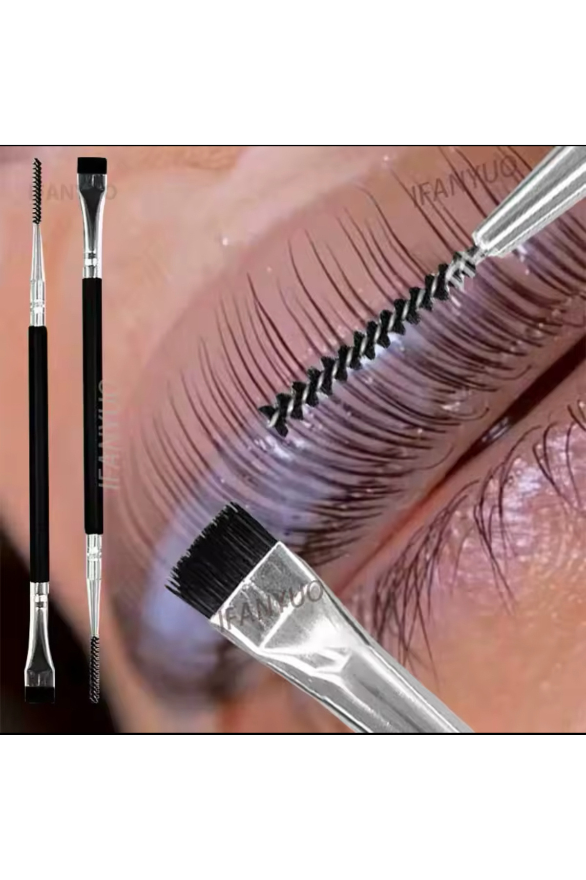 Lush Studio Kirpik Lifting ve Kaş Laminasyonu Fırçası Çift Uçlu Kirpik ve Kaş Fırçası 1 Adet