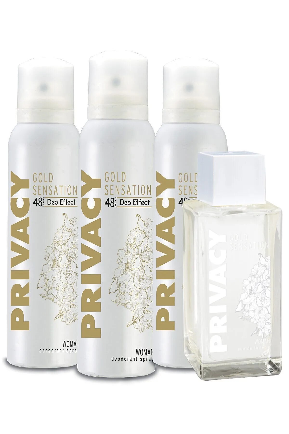 Privacy Gold Women Edt Kadın Parfüm 100ml&deodorant 3x150ml