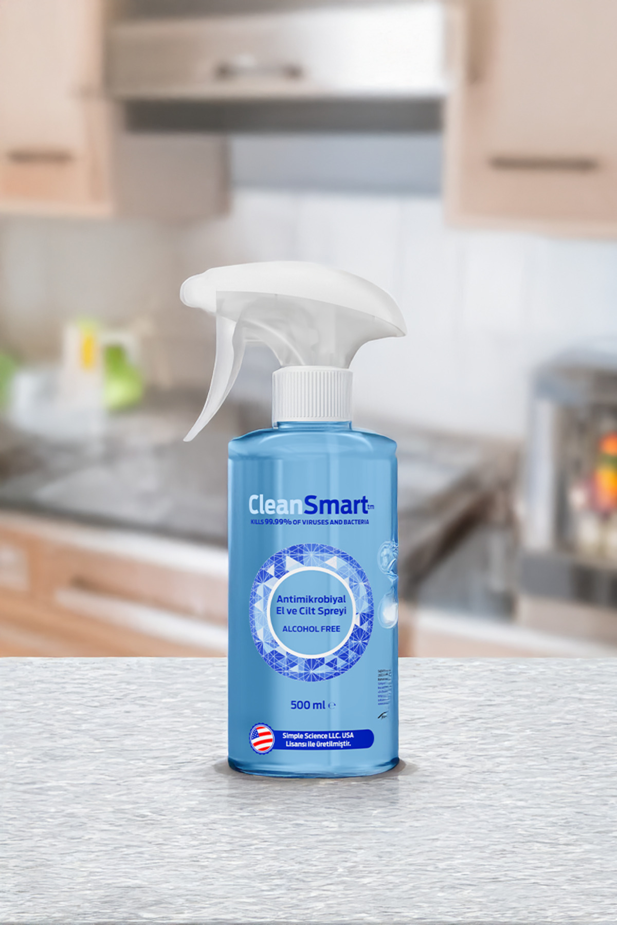 cleansmart El Ve Cilt Dezenfektan Spreyi Yara Bakım ANTİBİKROBİAL 500 ML