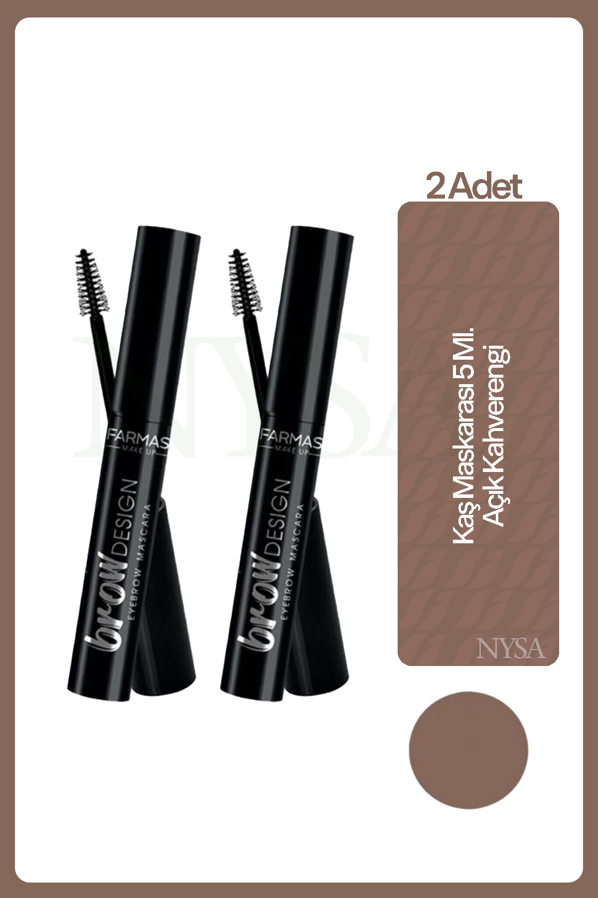 Farmasi Kaş Maskarası 5 Ml. Açık Kahverengi - 2 Adet