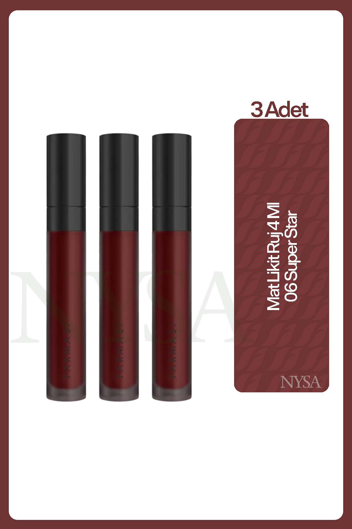 Farmasi Mat Likit Ruj - 06 Super Star 4 Ml - 3 Adet